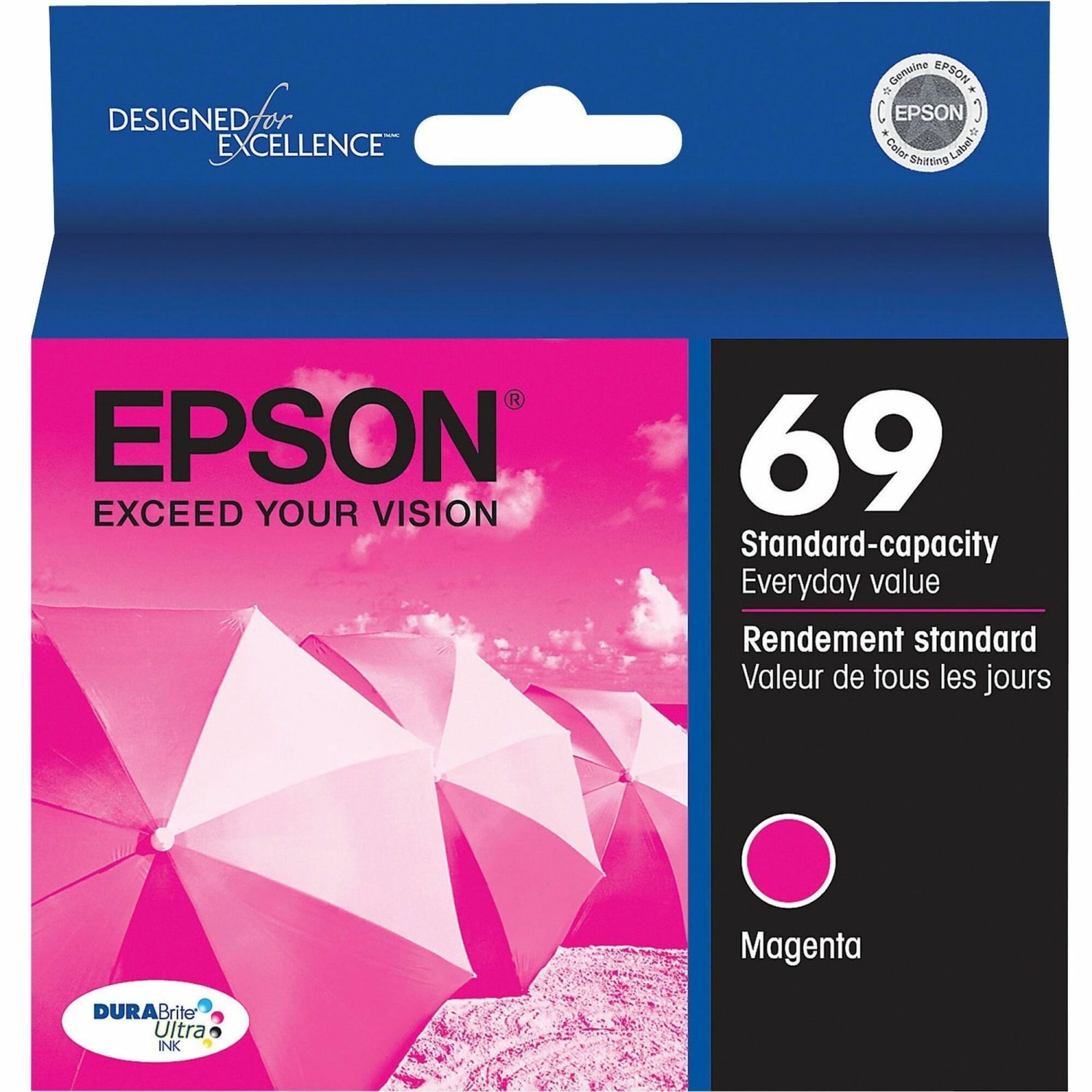 Epson 69 DuraBrite Ultra Magenta Ink Cartridge, T069320-S - Image 3