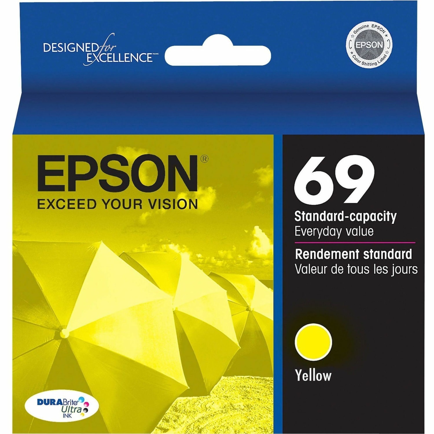 Epson 69 DuraBrite Ultra Yellow Ink Cartridge, T069420-S - Image 3