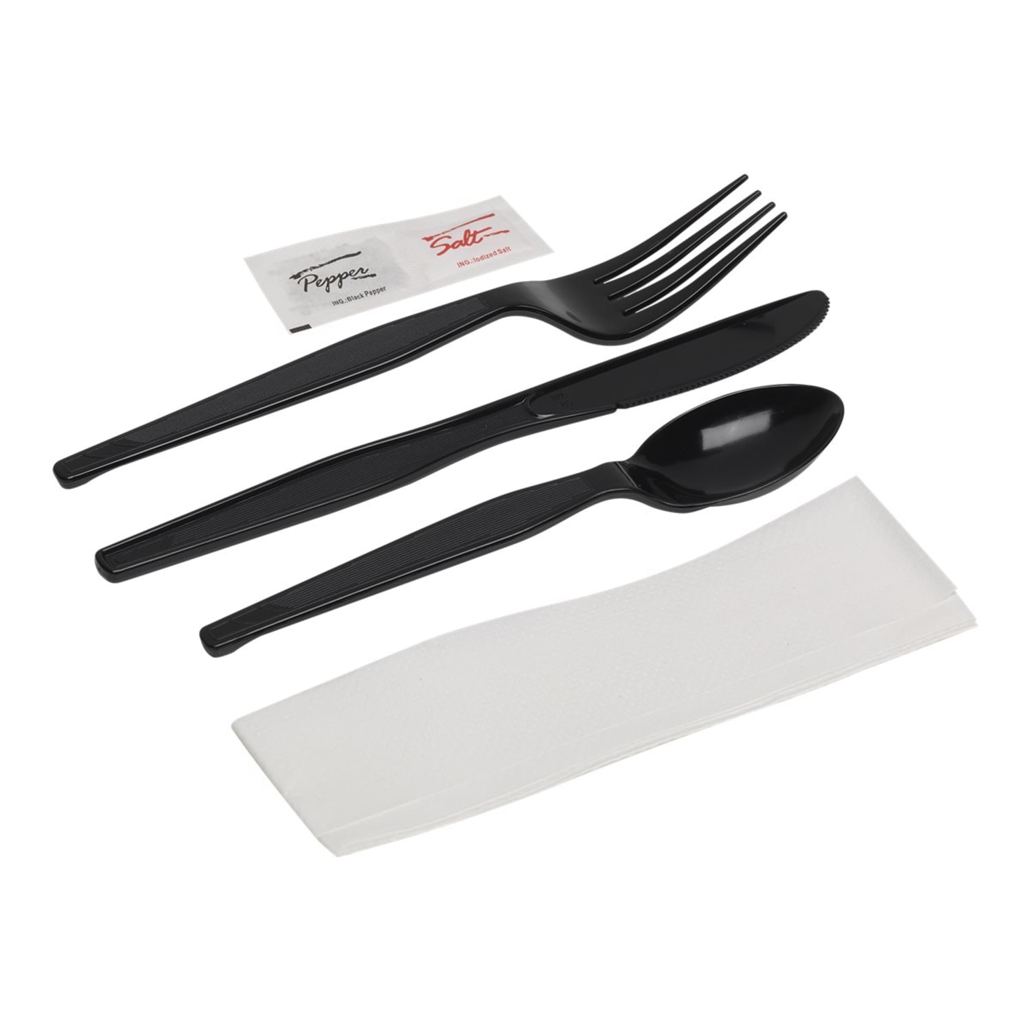 Dixie Wrapped Tableware/Napkin Packets, Black, Carton Of 250 Packets - Image 3