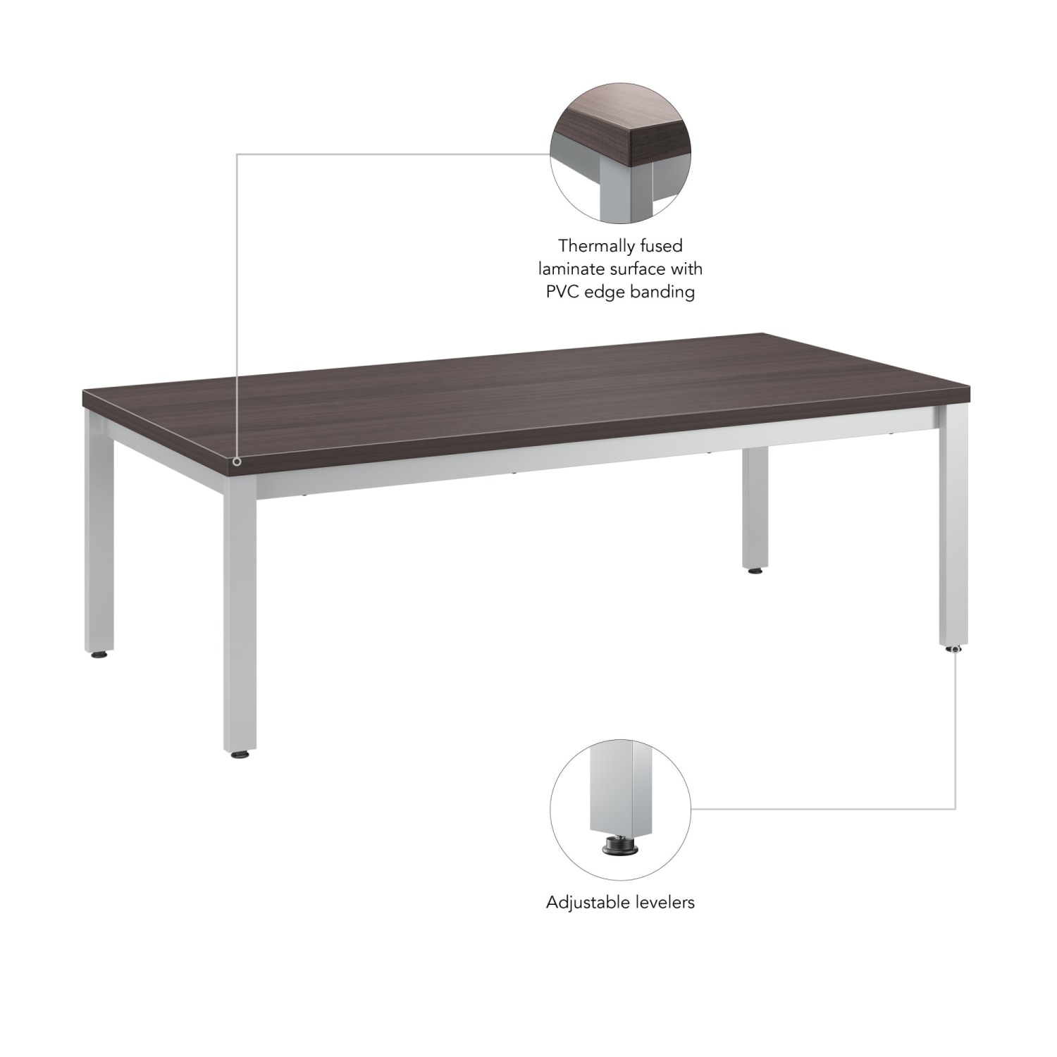 Bush Business Furniture Arrive Waiting Room Coffee Table, Storm Gray, Standard Delivery - Image 5