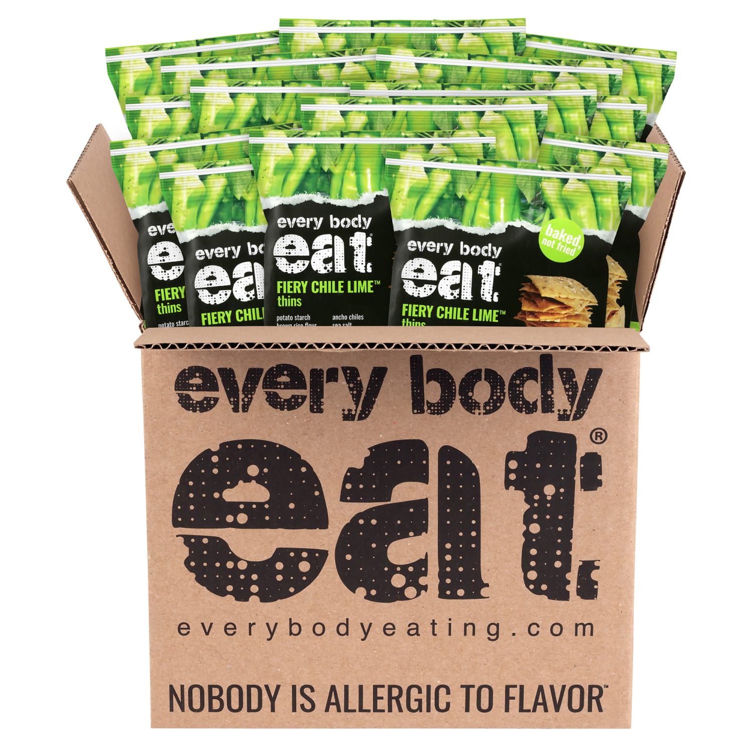 Every Body Eat Fiery Chile Lime Crackers, 1.1 Oz, Total Qty 20 - Image 4