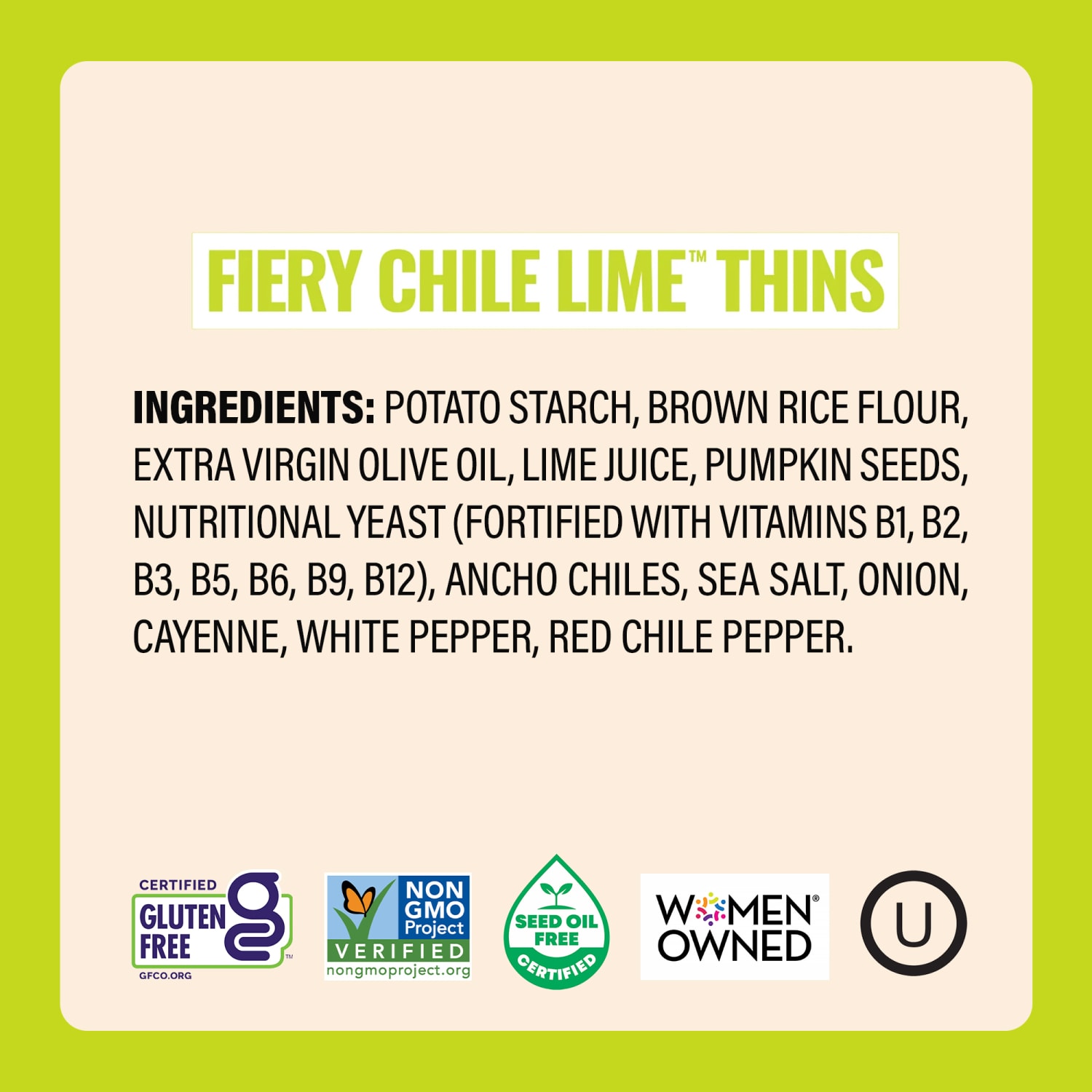 Every Body Eat Fiery Chile Lime Crackers, 1.1 Oz, Total Qty 20 - Image 6