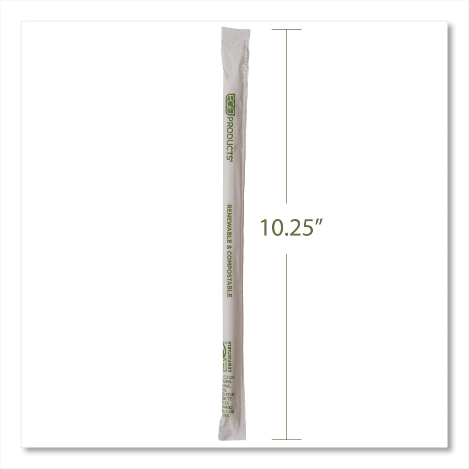 Eco-Products Renewable And Compostable PHA Straws, 10-1/4in, Natural White, Carton Of 1,250 Straws - Image 5