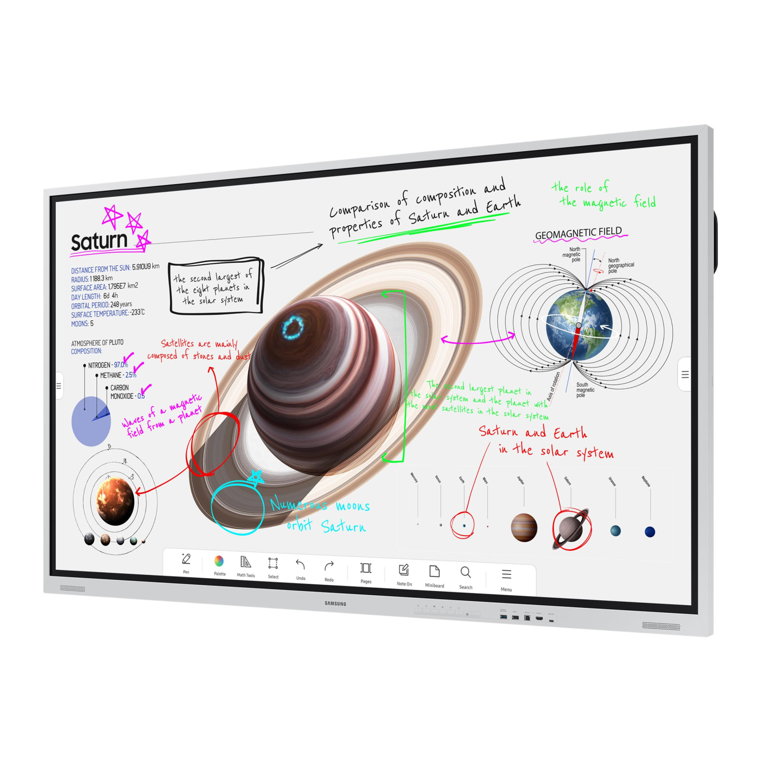 Samsung Advanced Digital Whiteboard WM85B - 85in Diagonal Class WMB Series LED-backlit LCD display - interactive digital signage - WM85B - Image 3