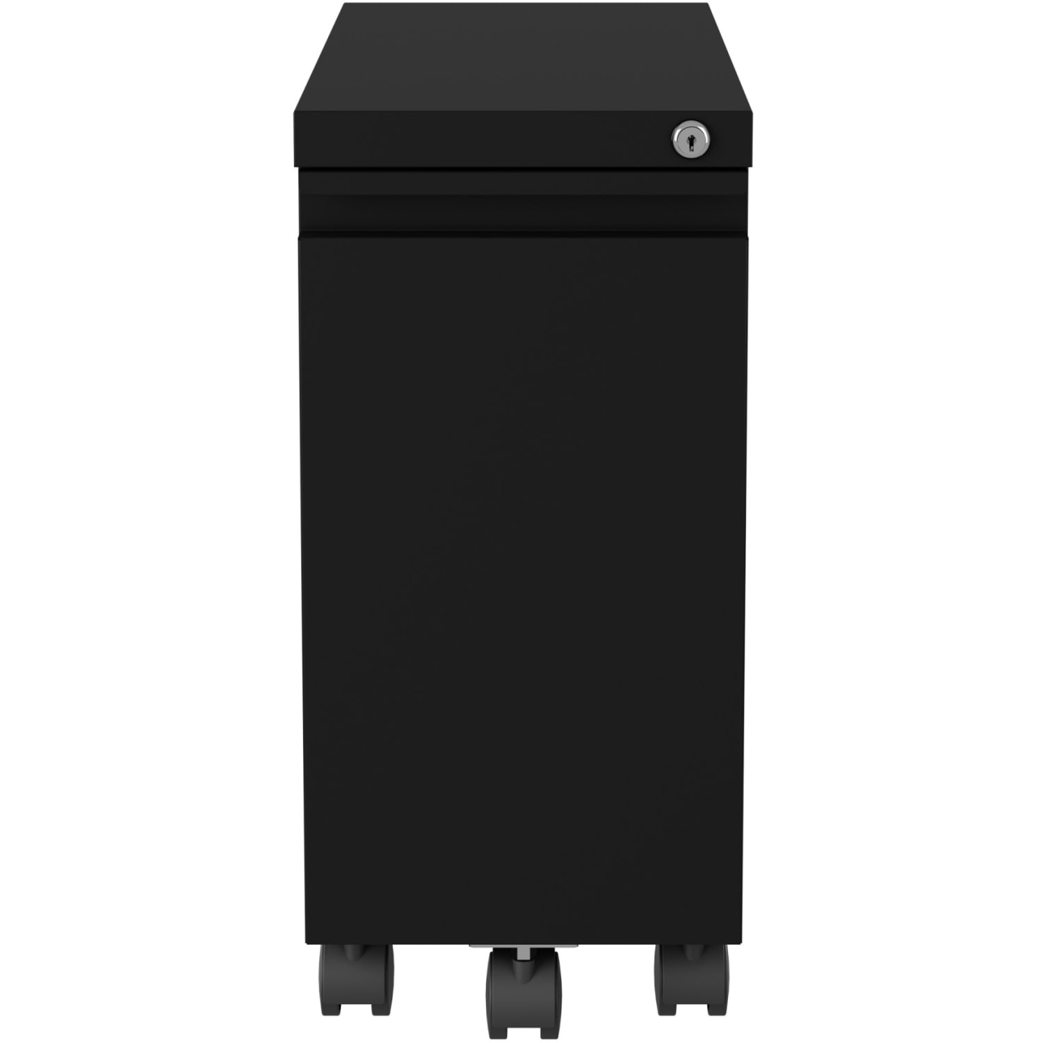 Hirsh 20inD Vertical 2-Drawer Mobile File Cabinet, With Hidden Box Drawer, Black