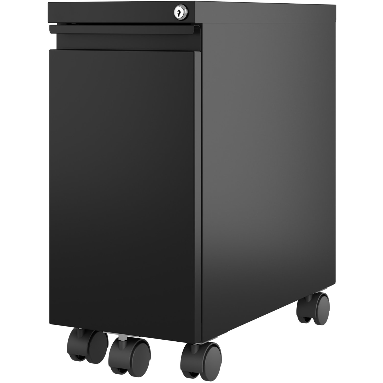 Hirsh 20inD Vertical 2-Drawer Mobile File Cabinet, With Hidden Box Drawer, Black - Image 4