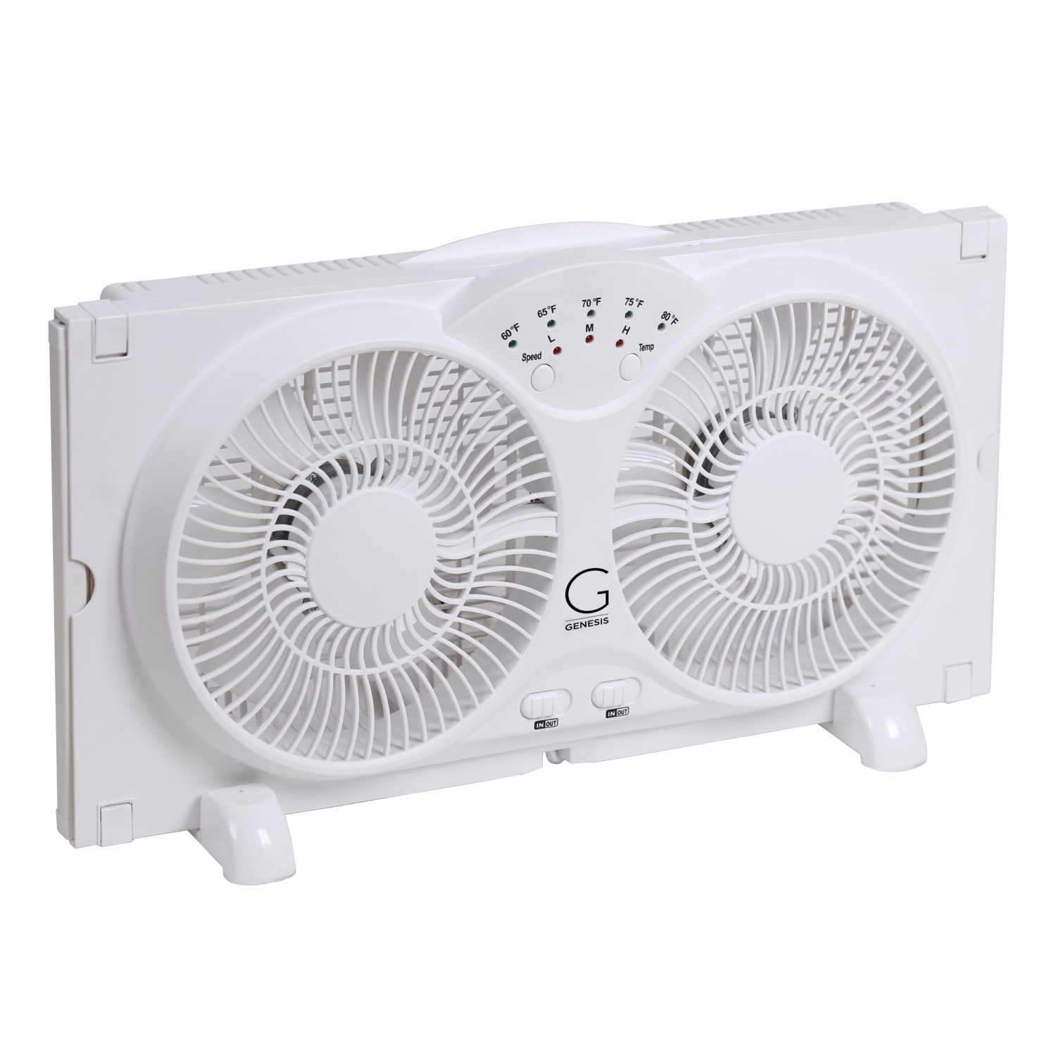 Genesis A1 High-Velocity 9in Window Fan With Thermostat, 12inH x 24inW x 4inD, White - Image 3