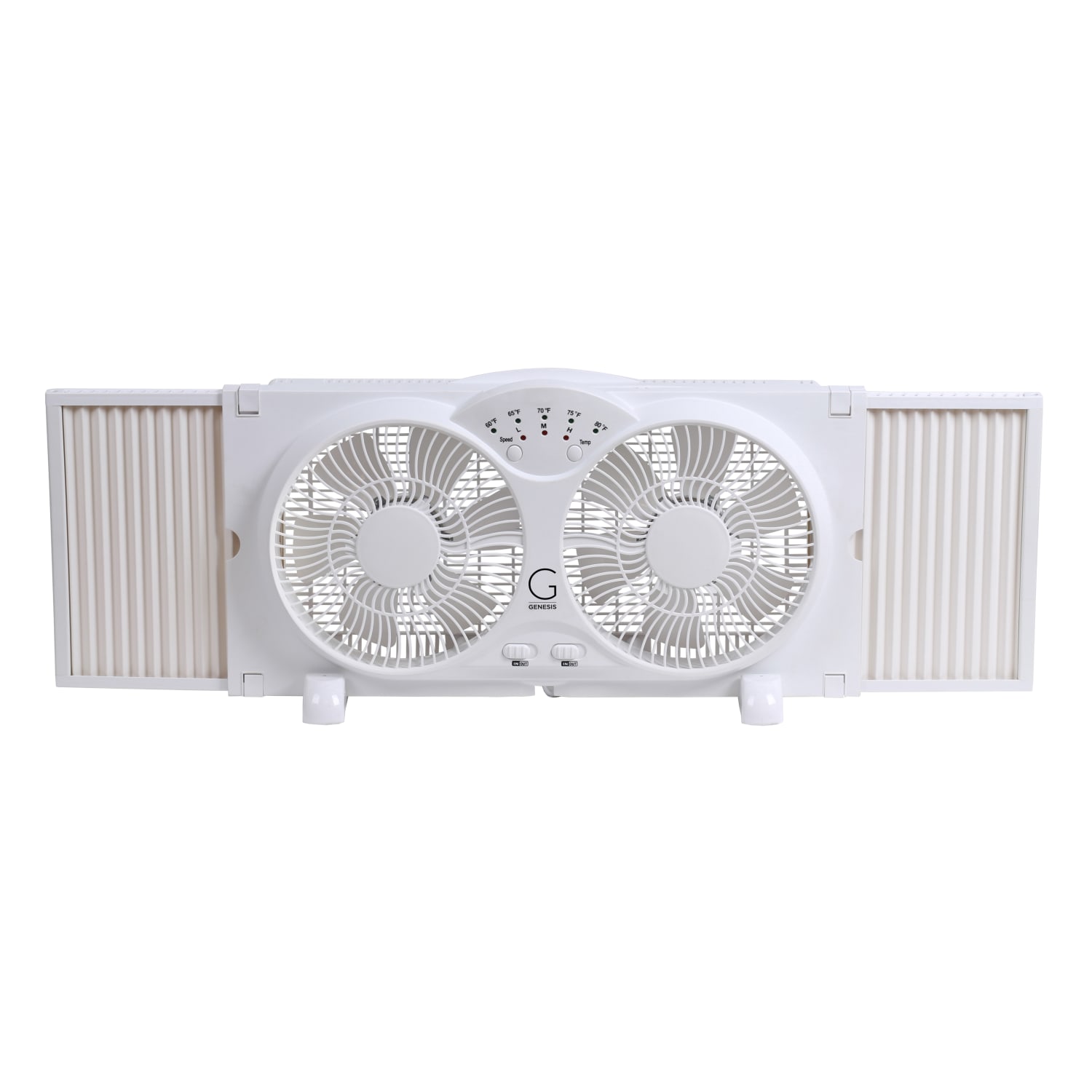Genesis A1 High-Velocity 9in Window Fan With Thermostat, 12inH x 24inW x 4inD, White - Image 5