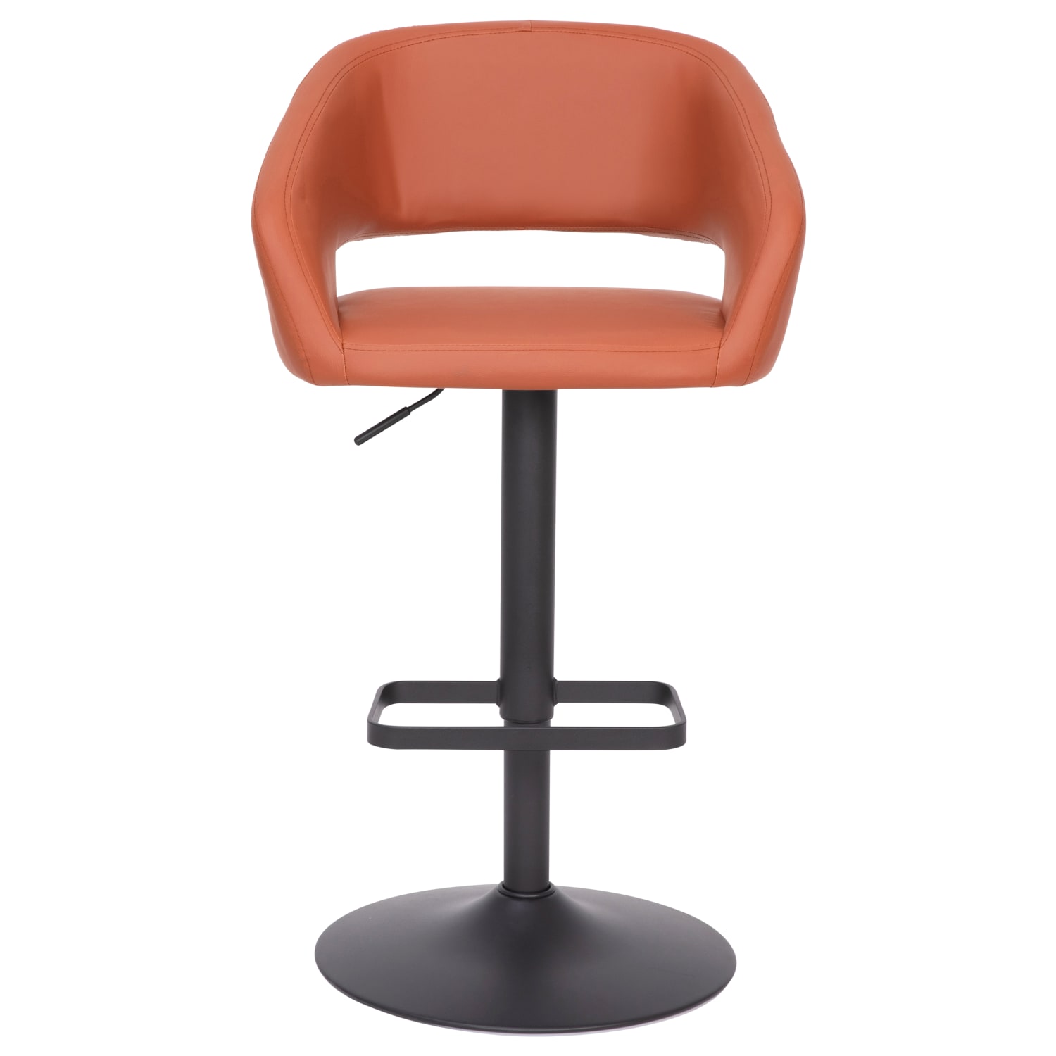 Flash Furniture Contemporary Vinyl Adjustable Height Bar Stool With Rounded Back CognacBlack PopularChairscom Flash Furniture Contemporary Vinyl Adjustable Height Bar Stool With Rounded Back CognacBlack PopularChairscom