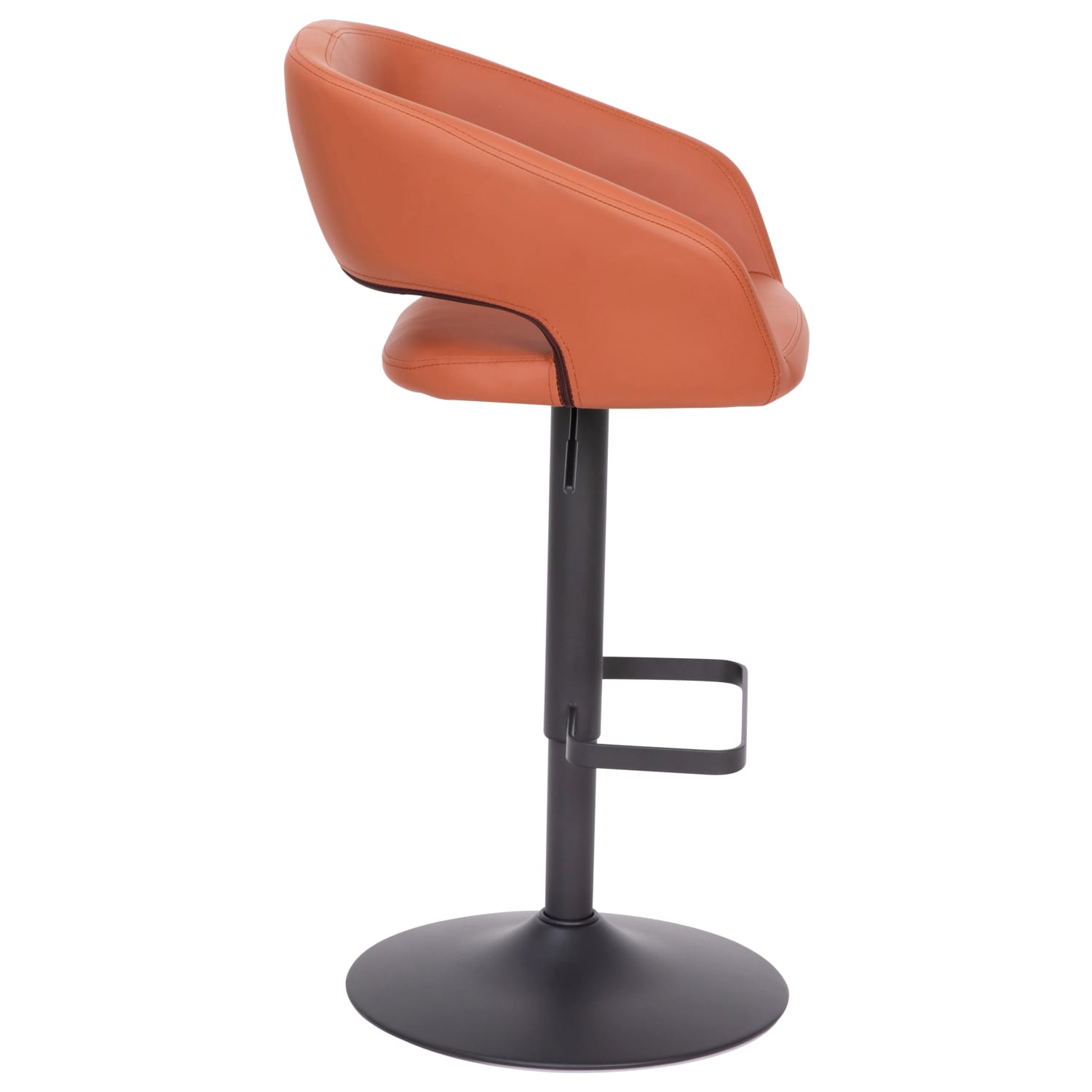 Flash Furniture Contemporary Vinyl Adjustable Height Bar Stool With Rounded Back CognacBlack PopularChairscom Flash Furniture Contemporary Vinyl Adjustable Height Bar Stool With Rounded Back CognacBlack PopularChairscom