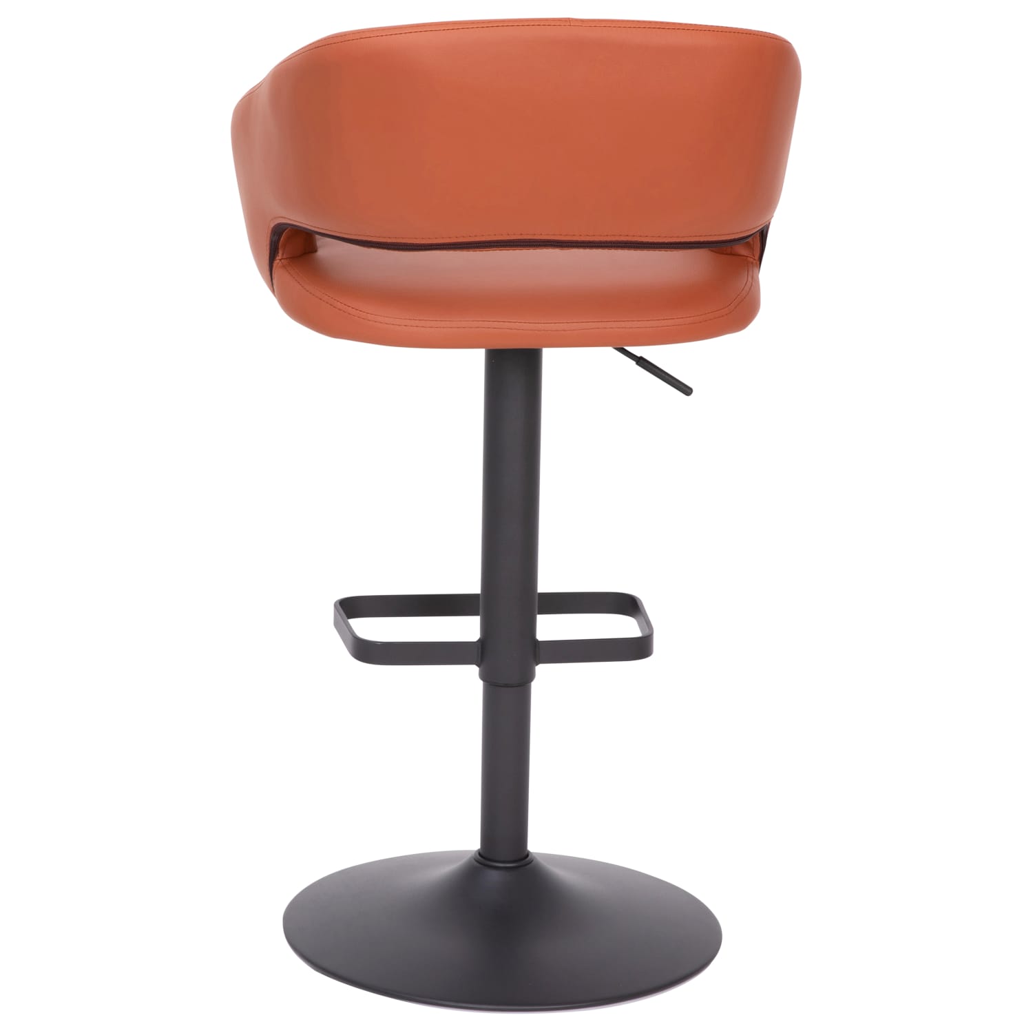 Flash Furniture Contemporary Vinyl Adjustable Height Bar Stool With Rounded Back CognacBlack PopularChairscom Flash Furniture Contemporary Vinyl Adjustable Height Bar Stool With Rounded Back CognacBlack PopularChairscom