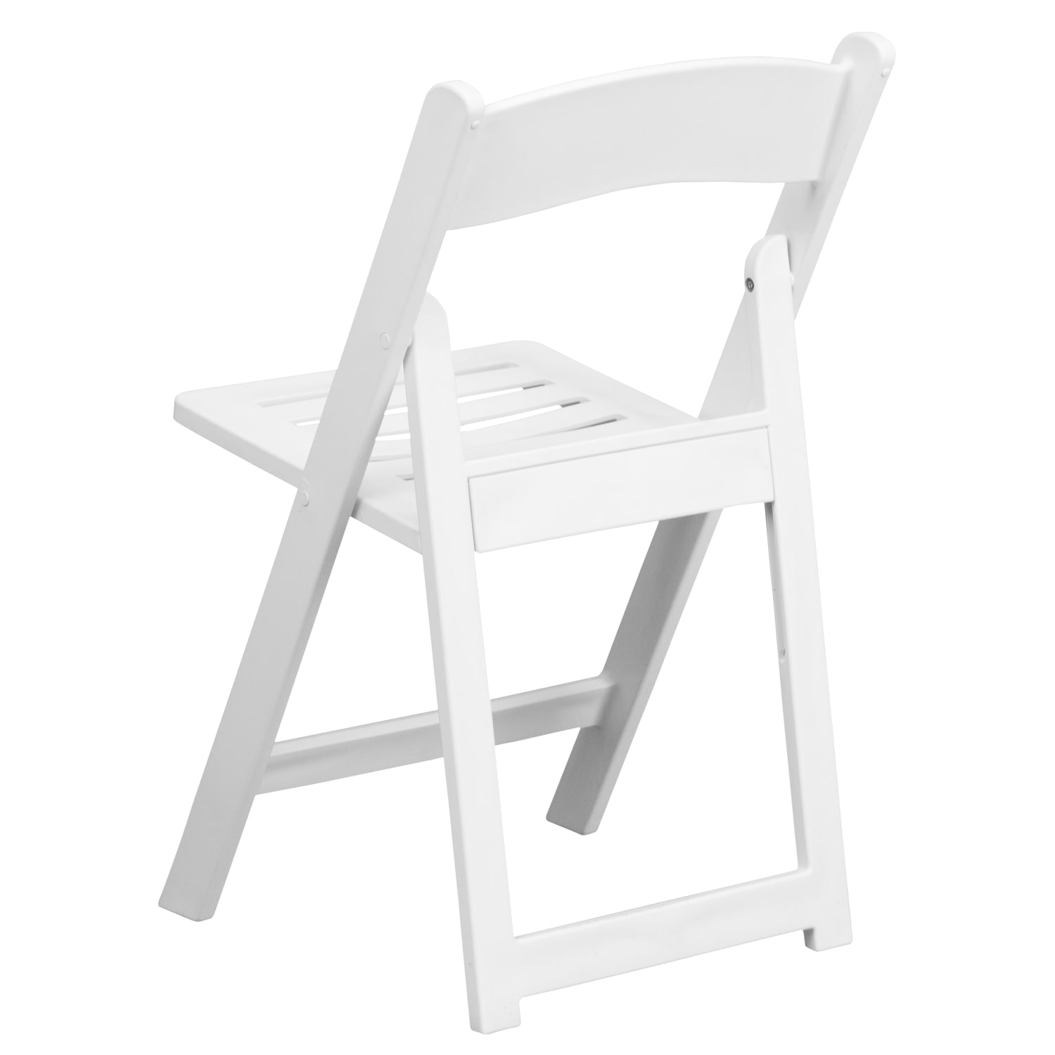 Flash Furniture HERCULES Series 1000 lb Capacity Resin Folding Chairs With Slatted Seats White Set Of 2 Chairs PopularChairscom