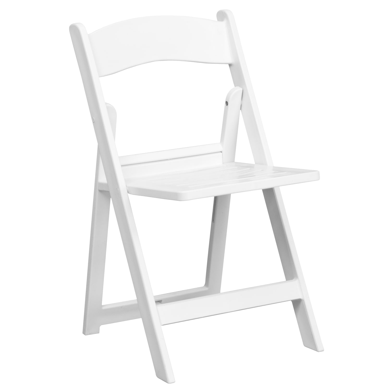 Flash Furniture HERCULES Series 1000 lb Capacity Resin Folding Chairs With Slatted Seats White Set Of 2 Chairs PopularChairscom