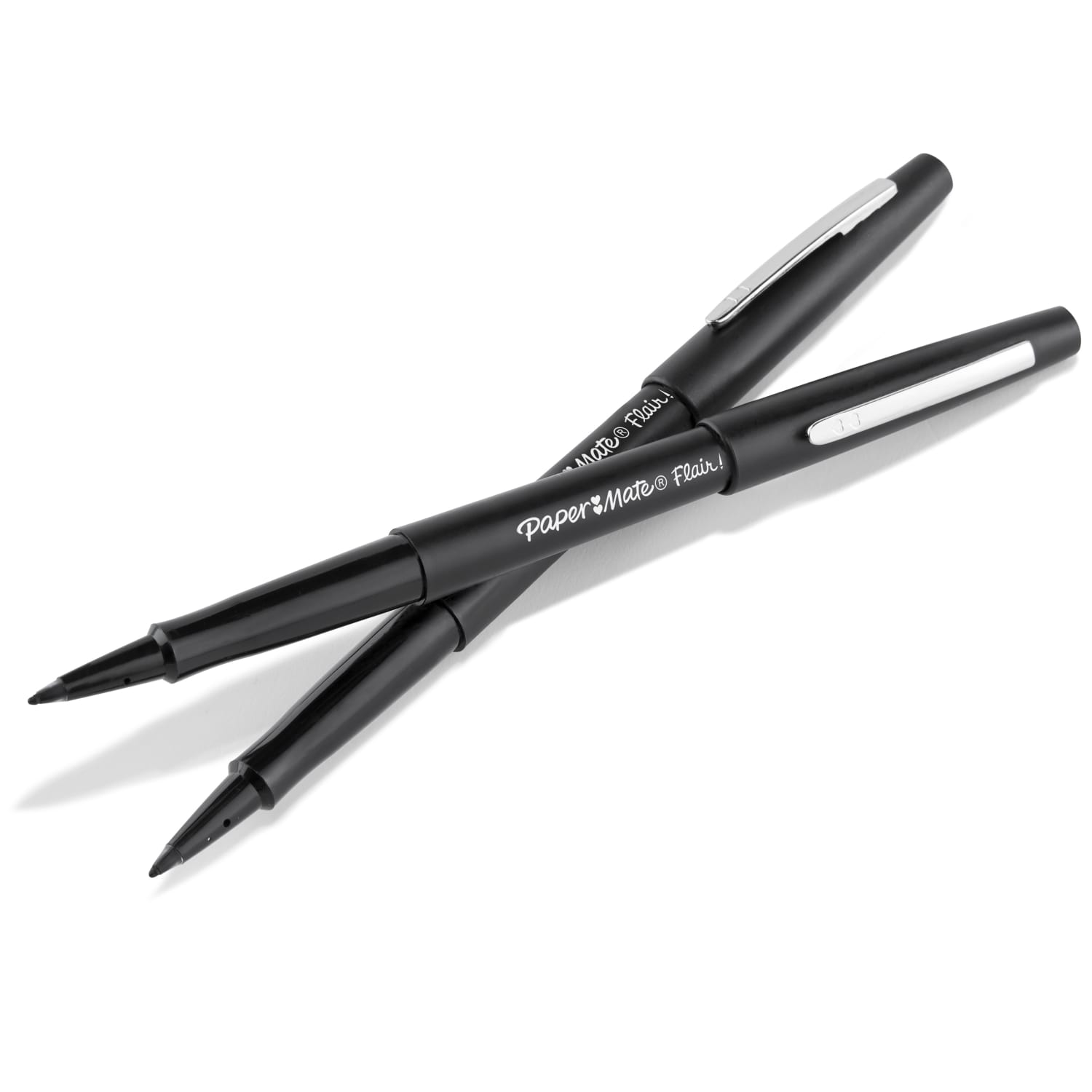 Paper Mate Flair Point Guard Felt Tip Marker Pens - Medium Pen Point - Black Water Based Ink - Black Barrel - 2 / Pack - Image 3