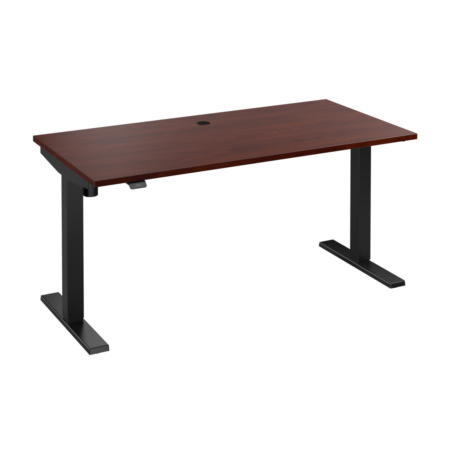 Bush Business Furniture Move 40 Series Electric 60inW x 30inD Electric Height-Adjustable Standing Desk, Hansen Cherry/Black, Standard Delivery