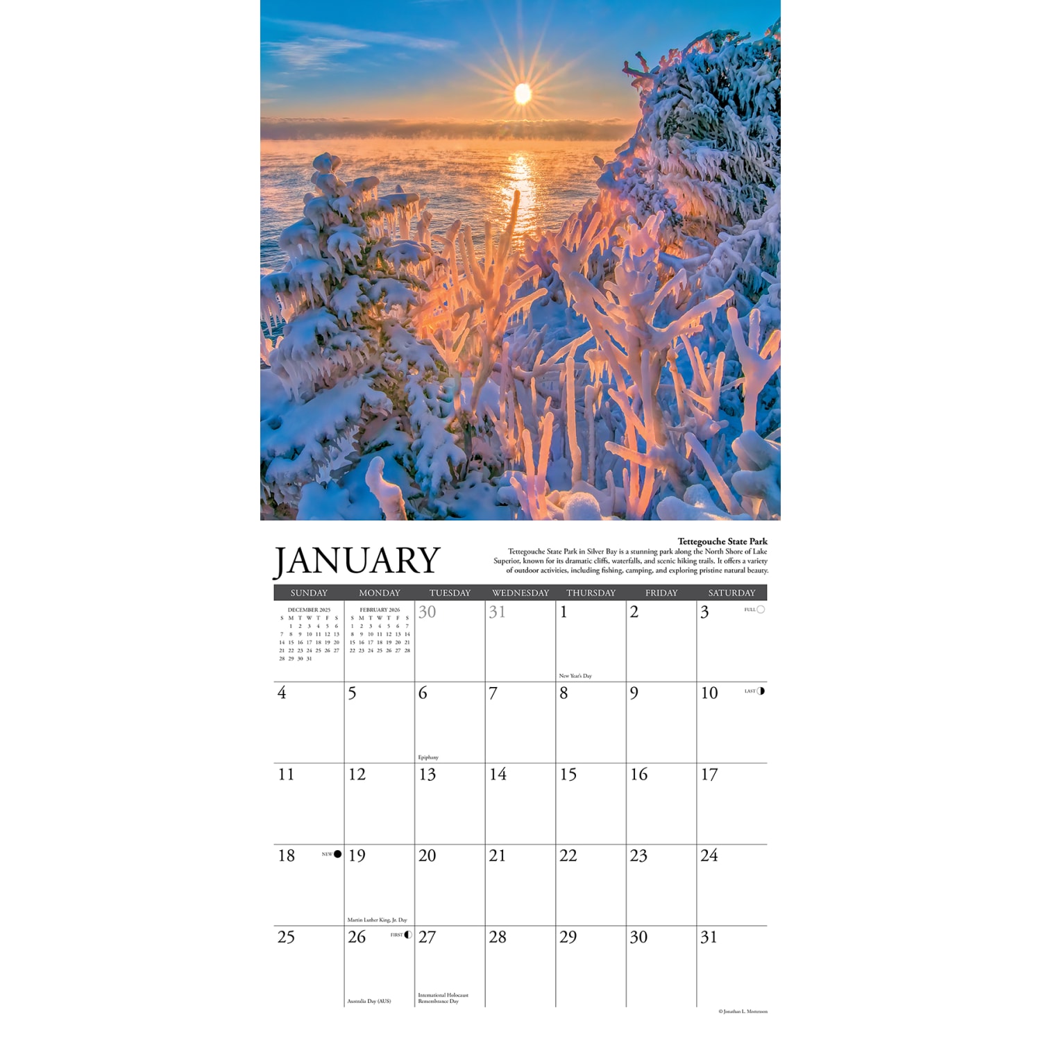 2026 Willow Creek Press Scenic Monthly Wall Calendar, 12in x 12in, Minnesota, January To December, 51948 - Image 3