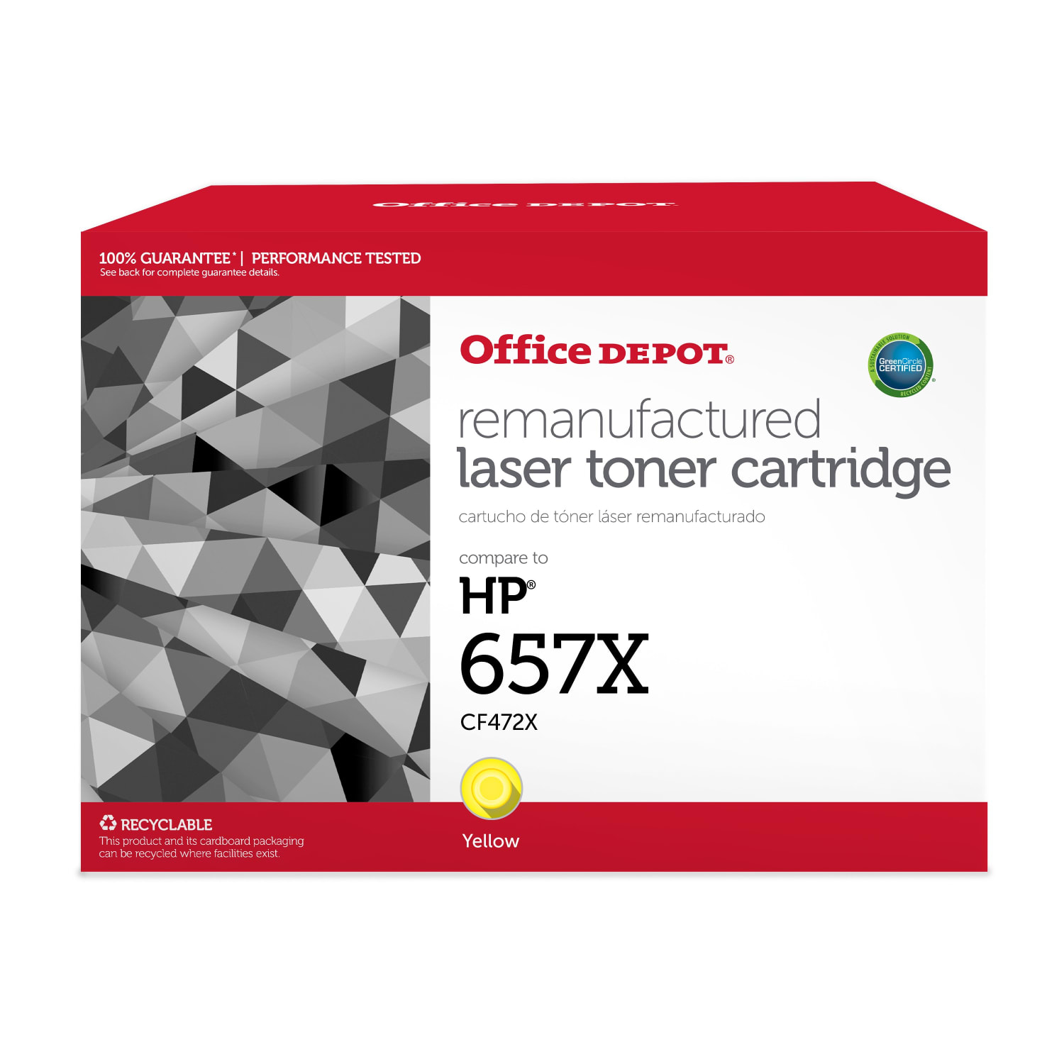 Office Depot Remanufactured Yellow High Yield Toner Cartridge Replacement For HP 657X, OD657XY