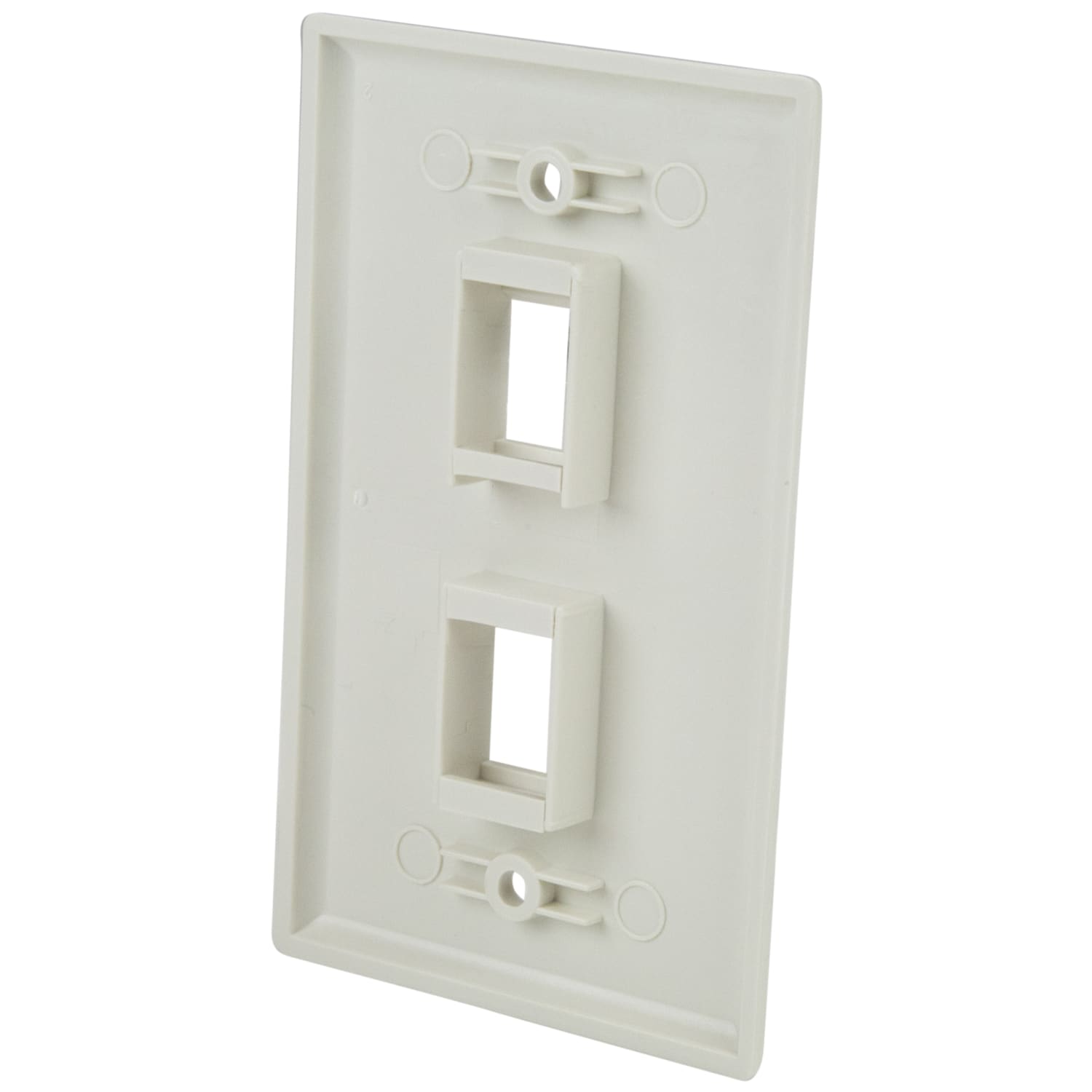StarTech.com Dual Outlet RJ45 Universal Wall Plate White - Mounting plate - white - 2 ports - for P/N: C6KEY110BL - C6KEY110RD - C6KEY110WH - C6KEY2BL - C6KEY2RD - C6KEY2WH - Image 3