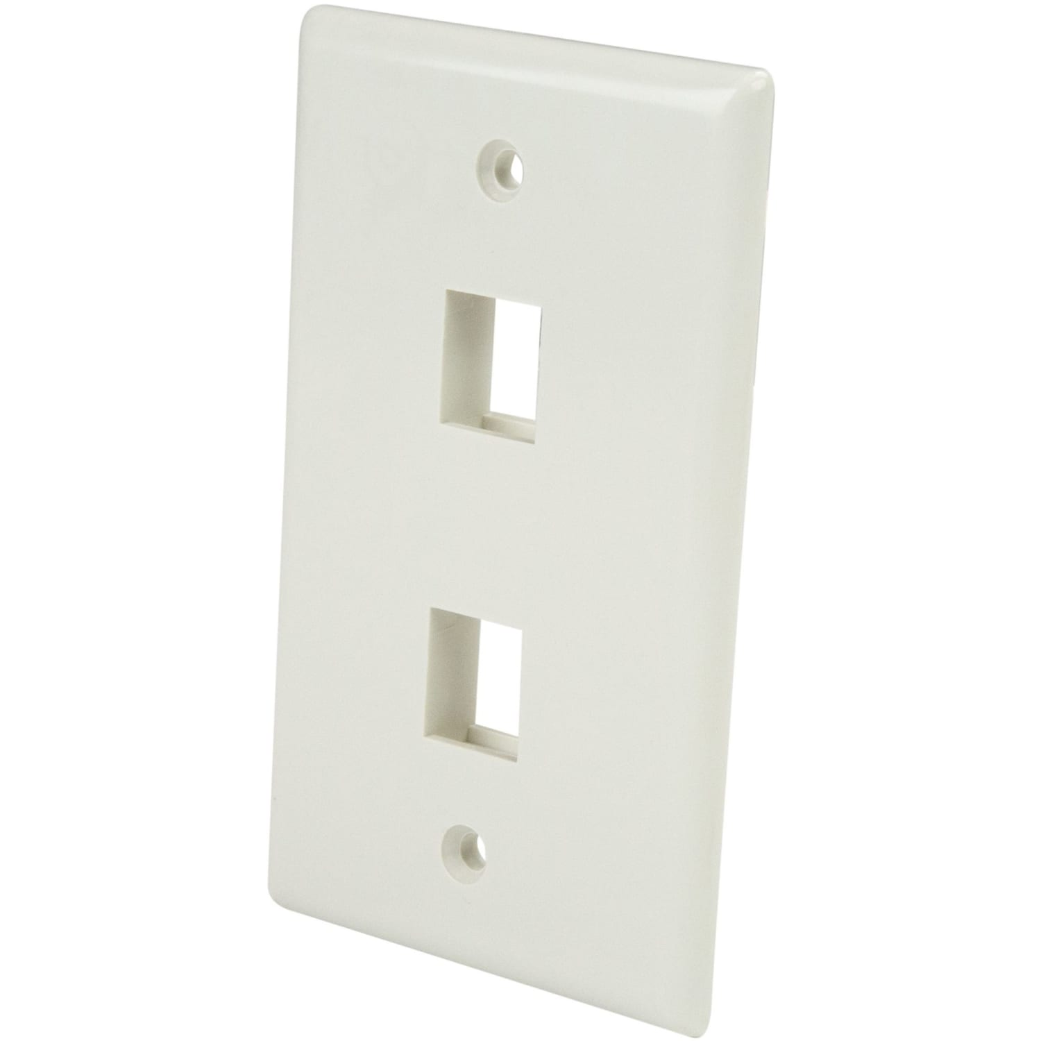 StarTech.com Dual Outlet RJ45 Universal Wall Plate White - Mounting plate - white - 2 ports - for P/N: C6KEY110BL - C6KEY110RD - C6KEY110WH - C6KEY2BL - C6KEY2RD - C6KEY2WH - Image 5