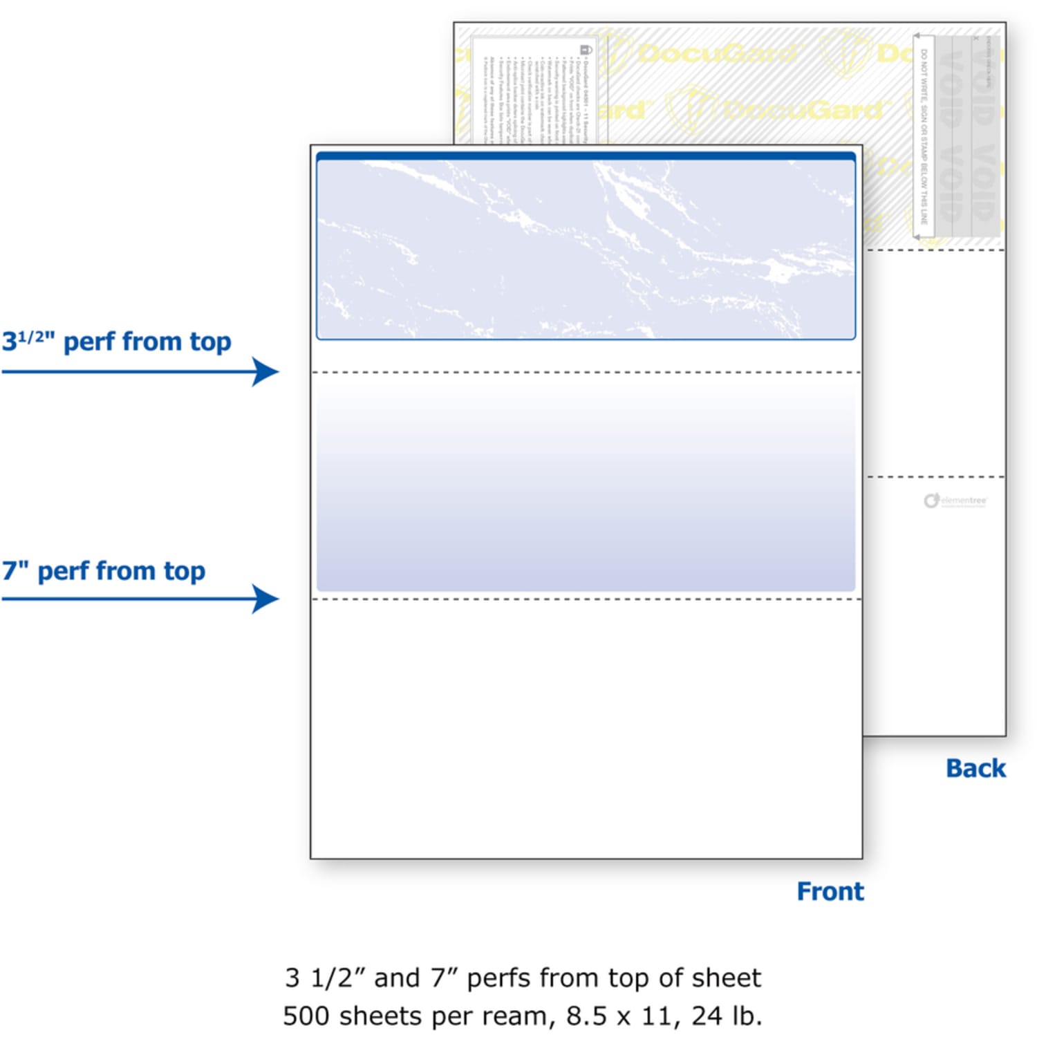 DocuGard Security Business Checks, Letter (8 1/2in x 11in), 24 lb, Top, Marble Blue, Ream Of 500 - Image 5