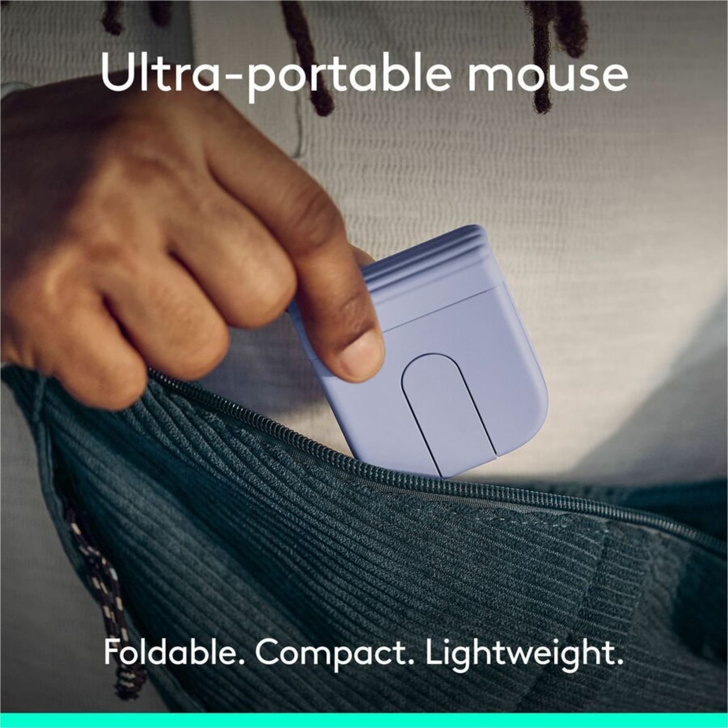 Logitech Mobi Fold - Mouse - ultra-portable, travel - optical - 4 buttons - wireless - Bluetooth - lilac - Image 3