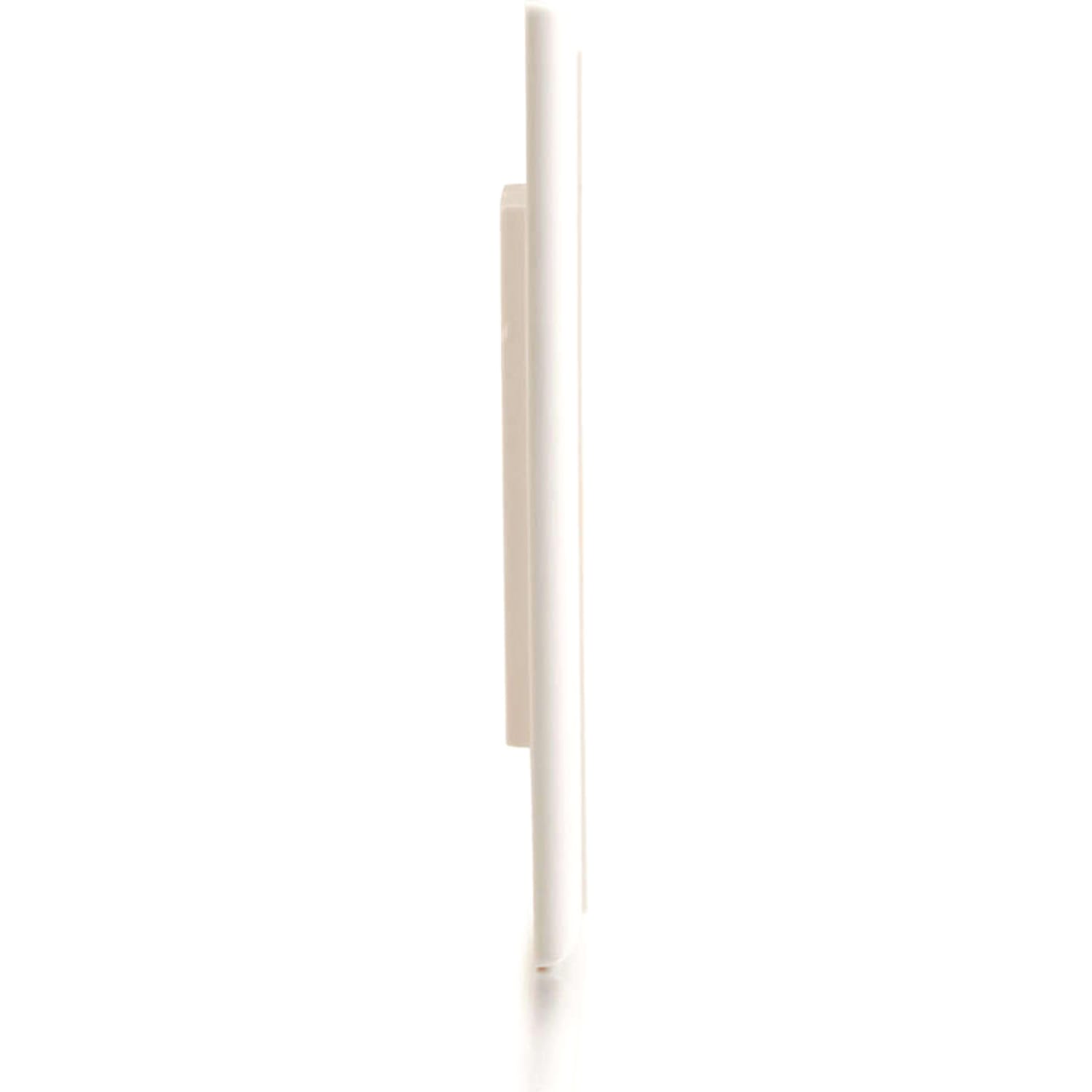 C2G 4-Port Single Gang Multimedia Keystone Wall Plate - White - 4 x Socket(s) - White - Image 4