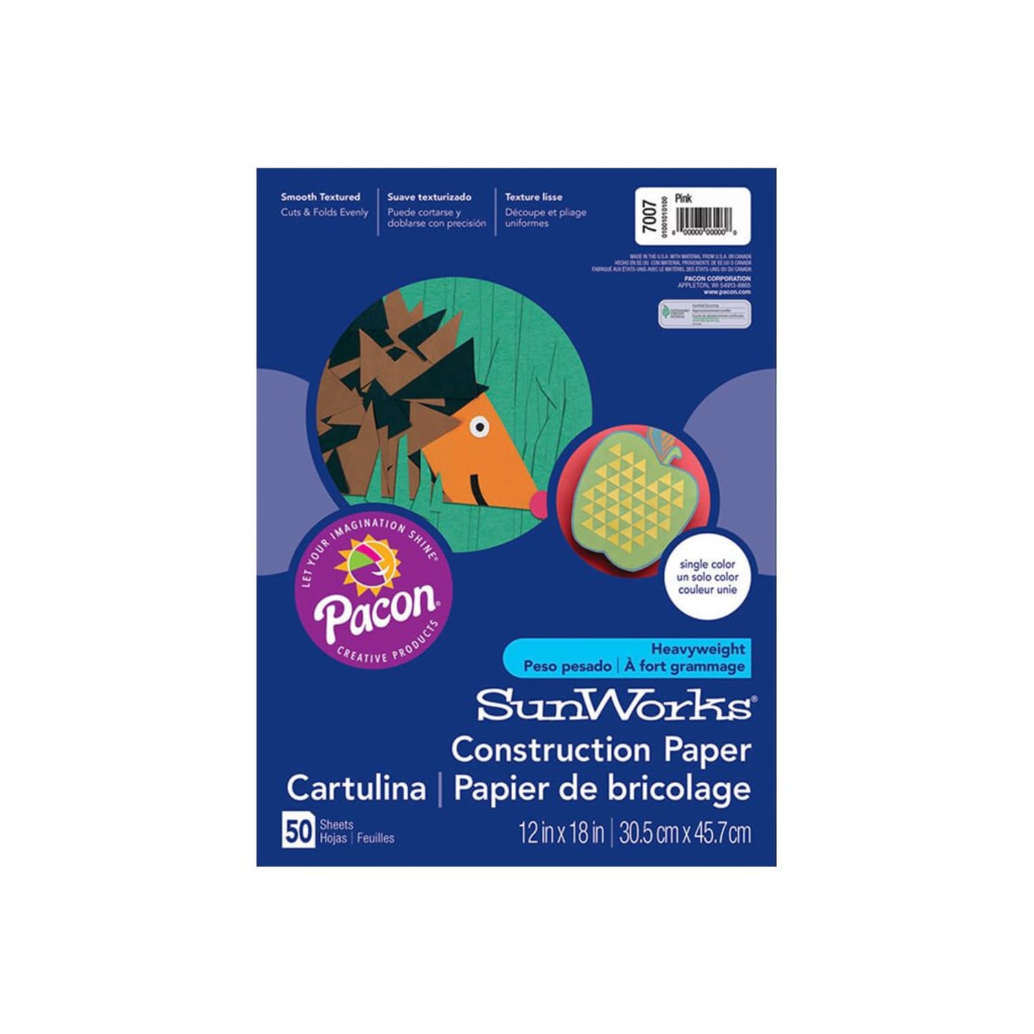 Prang Construction Paper, 12in x 18in, Pink, Pack Of 50 - Image 3