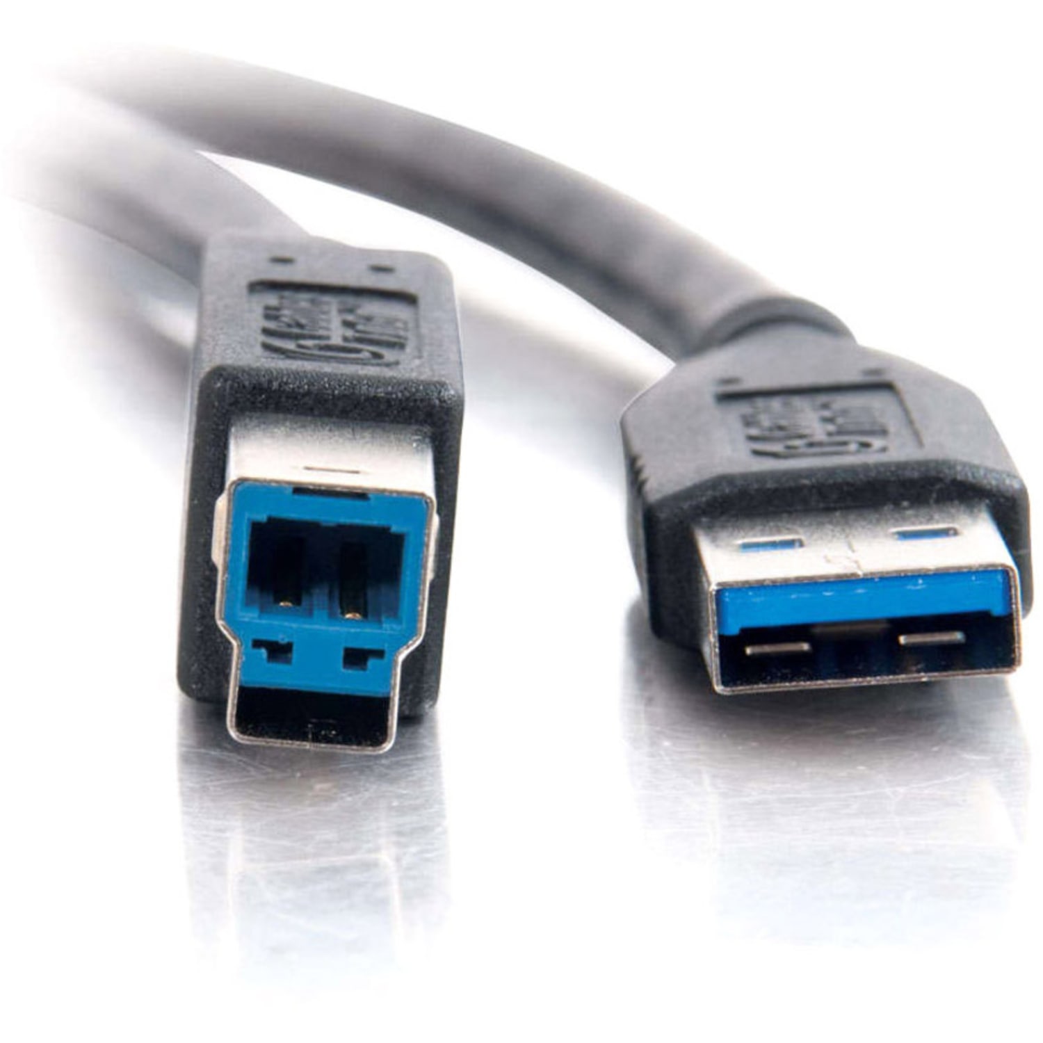 C2G 2m USB 3.0 Cable - USB A to USB B - M/M - 6.56 ft USB Data Transfer Cable - Type A Male USB - Type B Male USB - Shielding - Black - Image 5