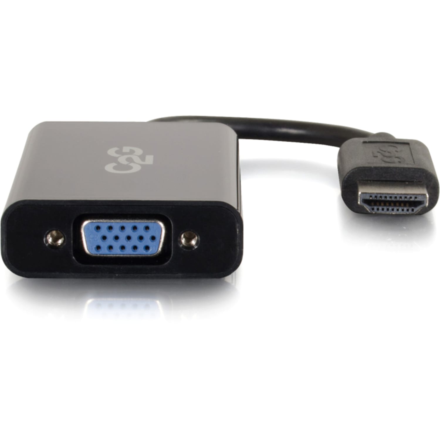 C2G HDMI to VGA Adapter Converter Dongle with Stereo Audio M/F - Black - HDMI/VGA/Mini-phone  - 41351 - Image 3