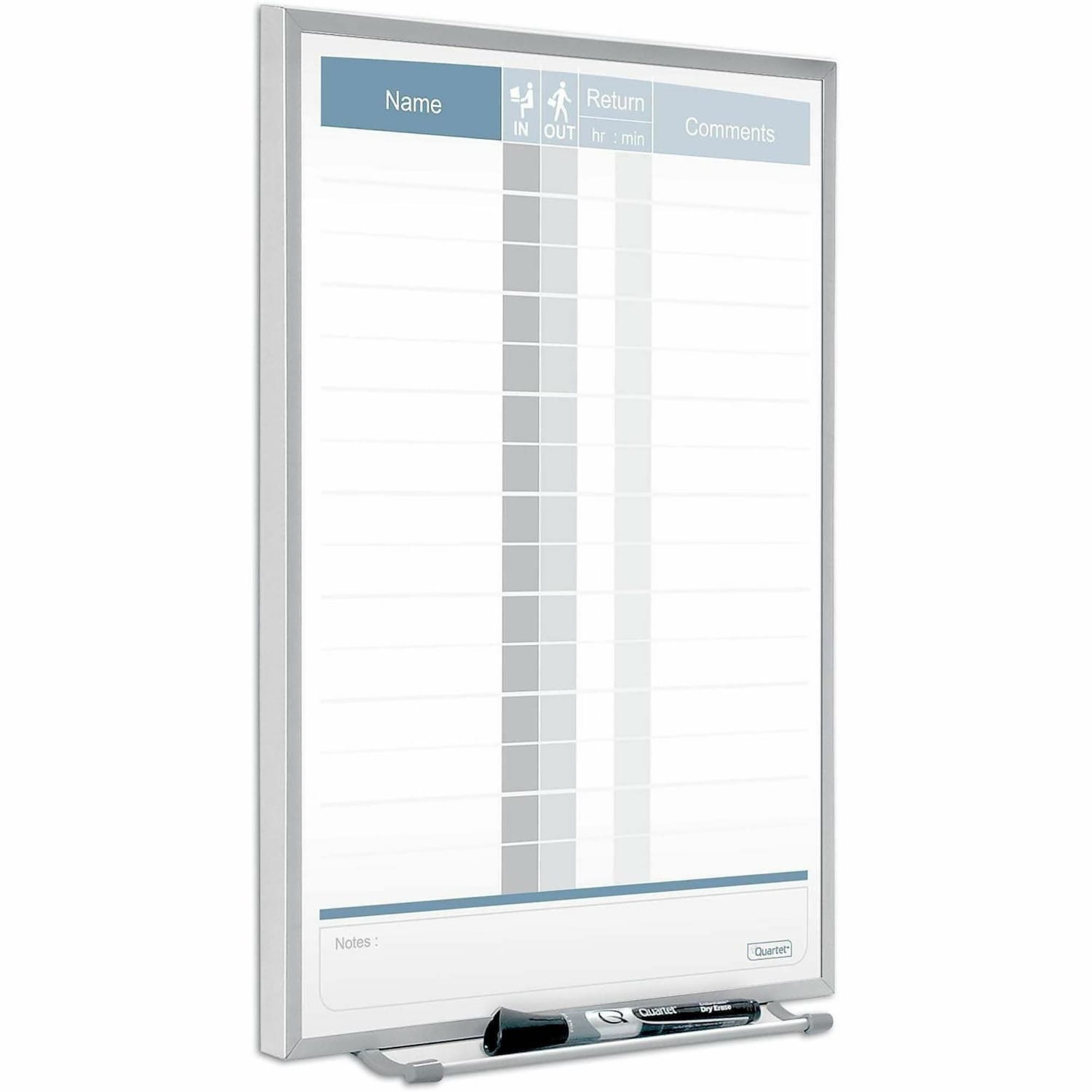 Quartet Matrix In/Out Board, 16in x 11in, Aluminum Frame With Silver Finish - Image 5