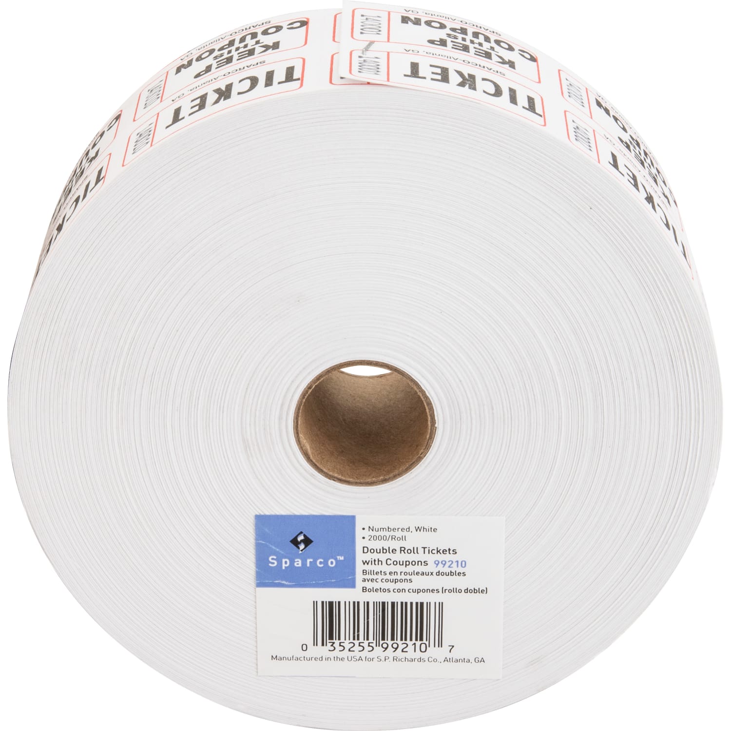 Sparco Roll Tickets - White - 2000/Roll - Image 5