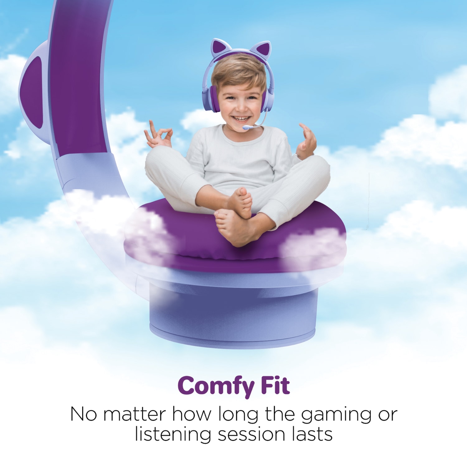HyperGear Kids Kombat Kitty Gaming Headset, Purple, 15555 - Image 5