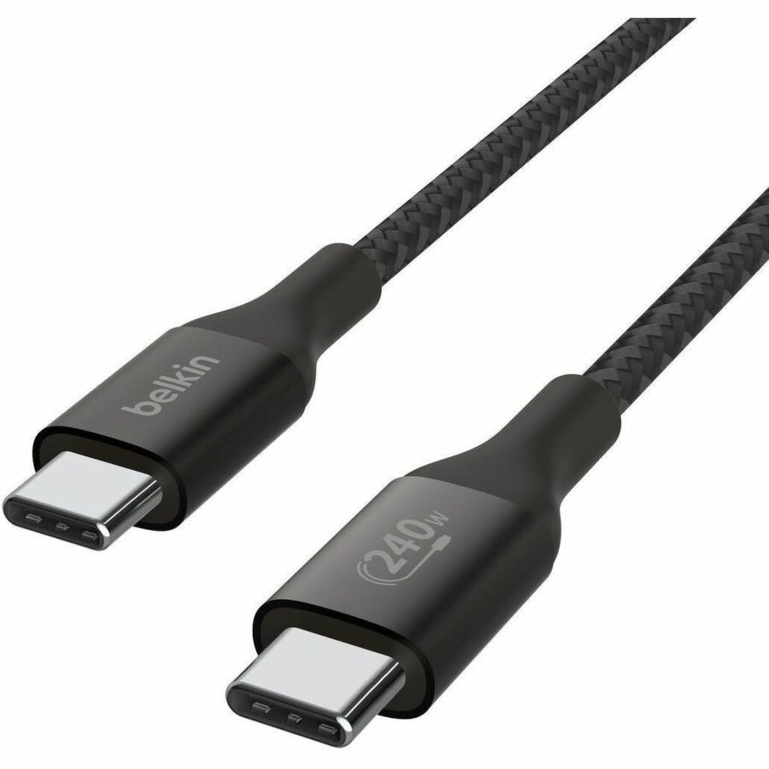 Belkin BoostCharge USB-C to USB-C Cable 240W - 6.56 ft USB-C Data Transfer Cable - CAB015BT2MBK - Image 5