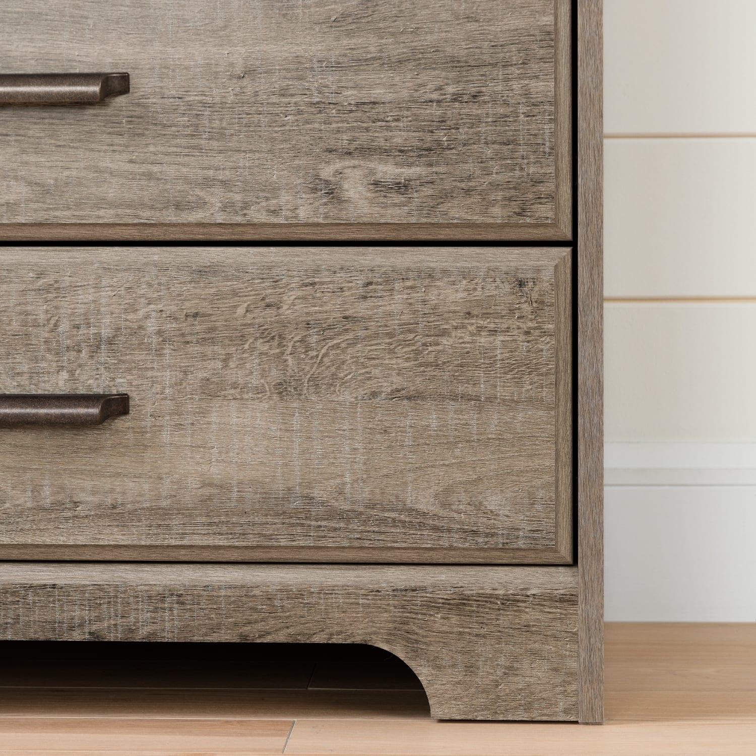South Shore Versa Nightstand With Charging Station, 27-3/4inH x 23inW x 17-1/2inD, Weathered Oak - Image 6