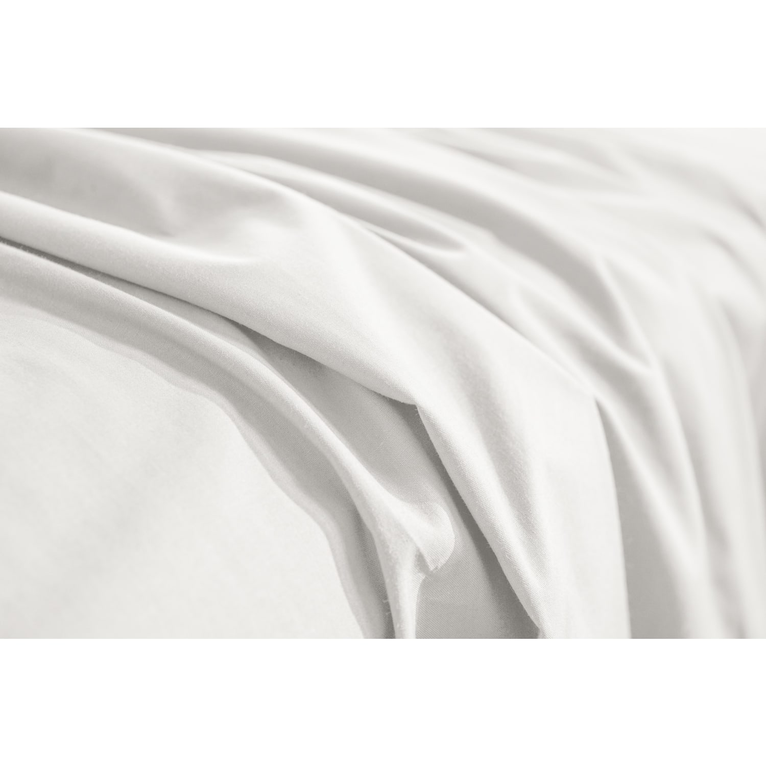 23 Threads Flat Sheet, BCI Cotton/GRS Polyester, White, Queen, Case of 24