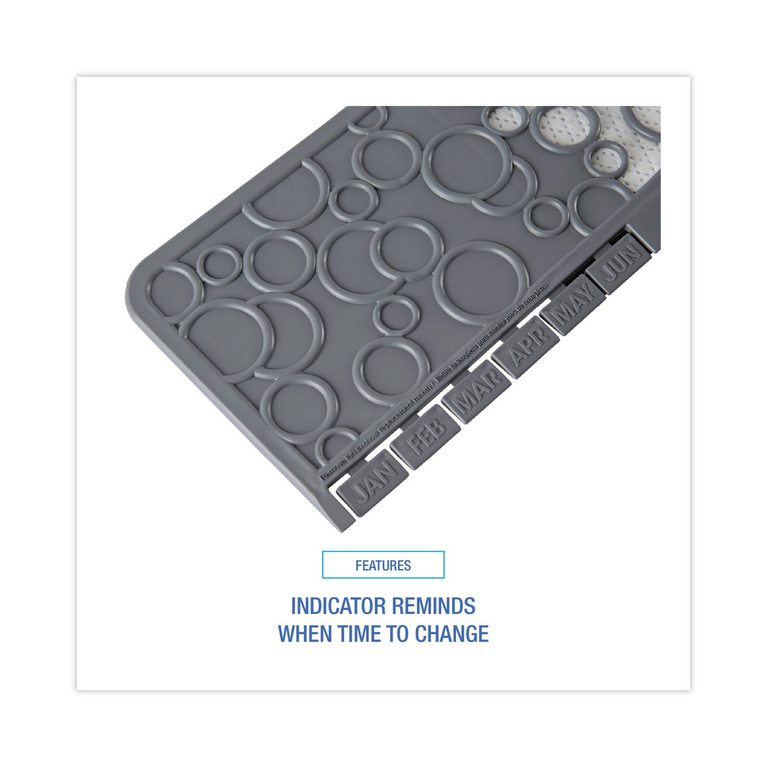 Boardwalk Commode Mat 2.0 Disposable Toilet Floor Mat, Non-Slip Rubber, 22 x 22, Gray/White, 6/Carton - Image 5