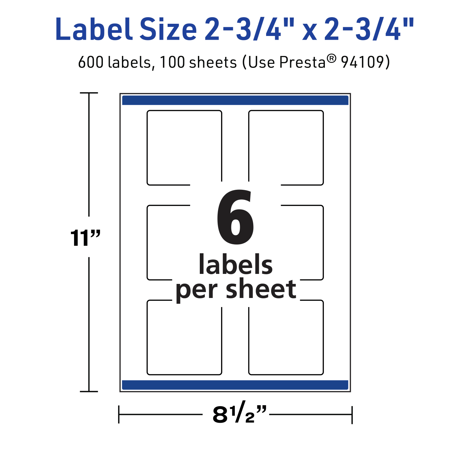 Avery Print-To-The-Edge TrueBlock Labels With Sure Feed, 94109-TWMP100, Square, 2-3/4in x 2-3/4in, Matte White, Pack Of 600 - Image 6
