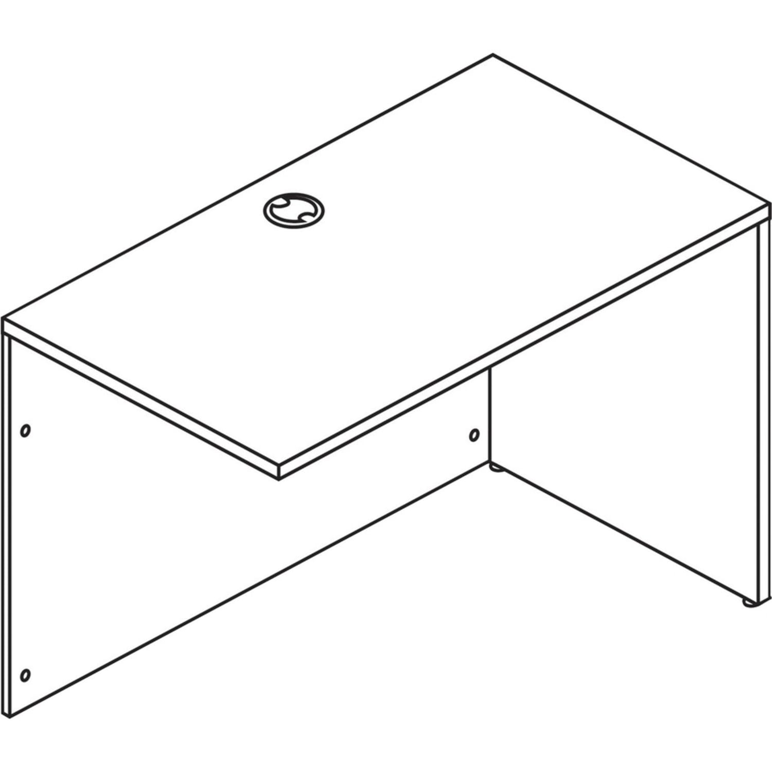 HON Mod 42inW Desk Return Shell Credenza, Mahogany - Image 5