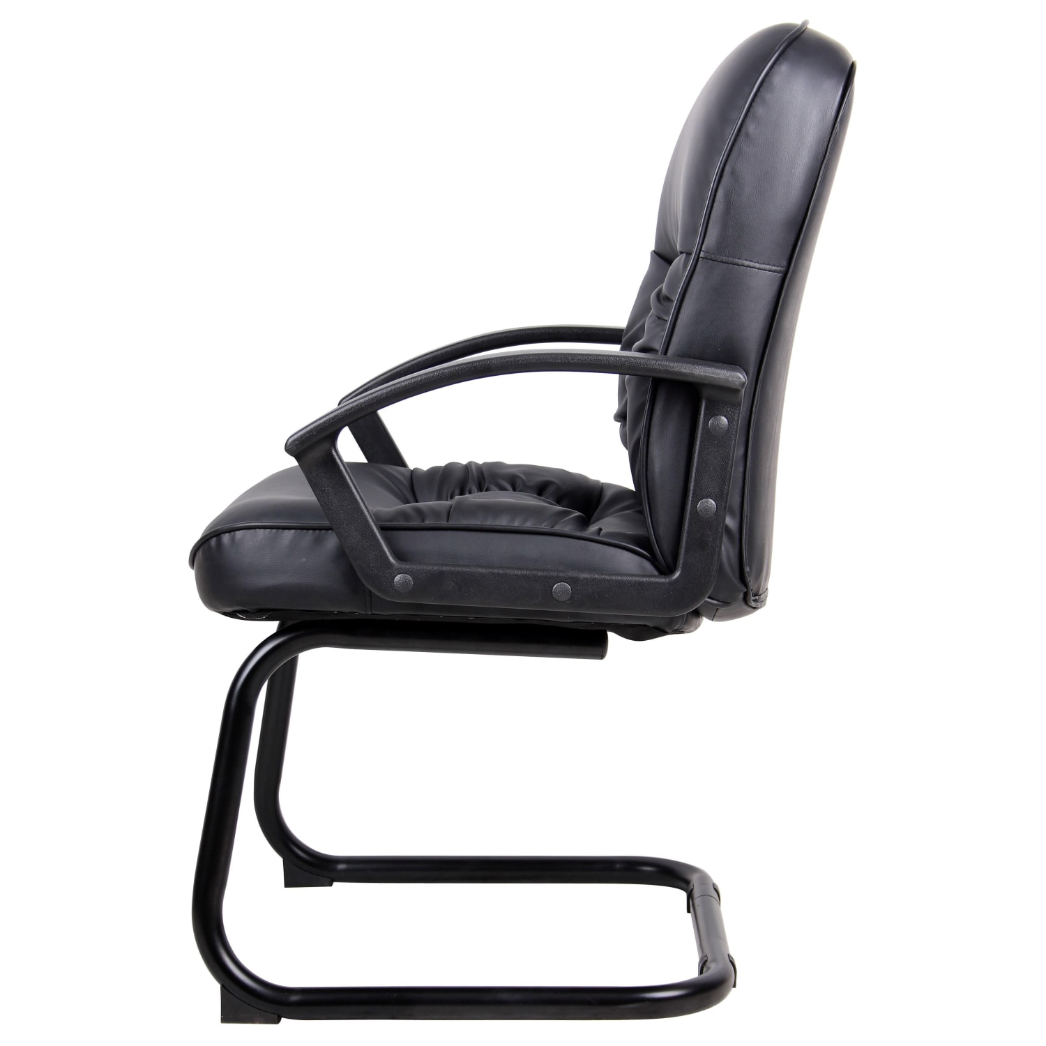 Boss Office Products Overstuffed LeatherPlus Bonded Leather Guest Chair Black PopularChairscom Boss Office Products Overstuffed LeatherPlus Bonded Leather Guest Chair Black PopularChairscom