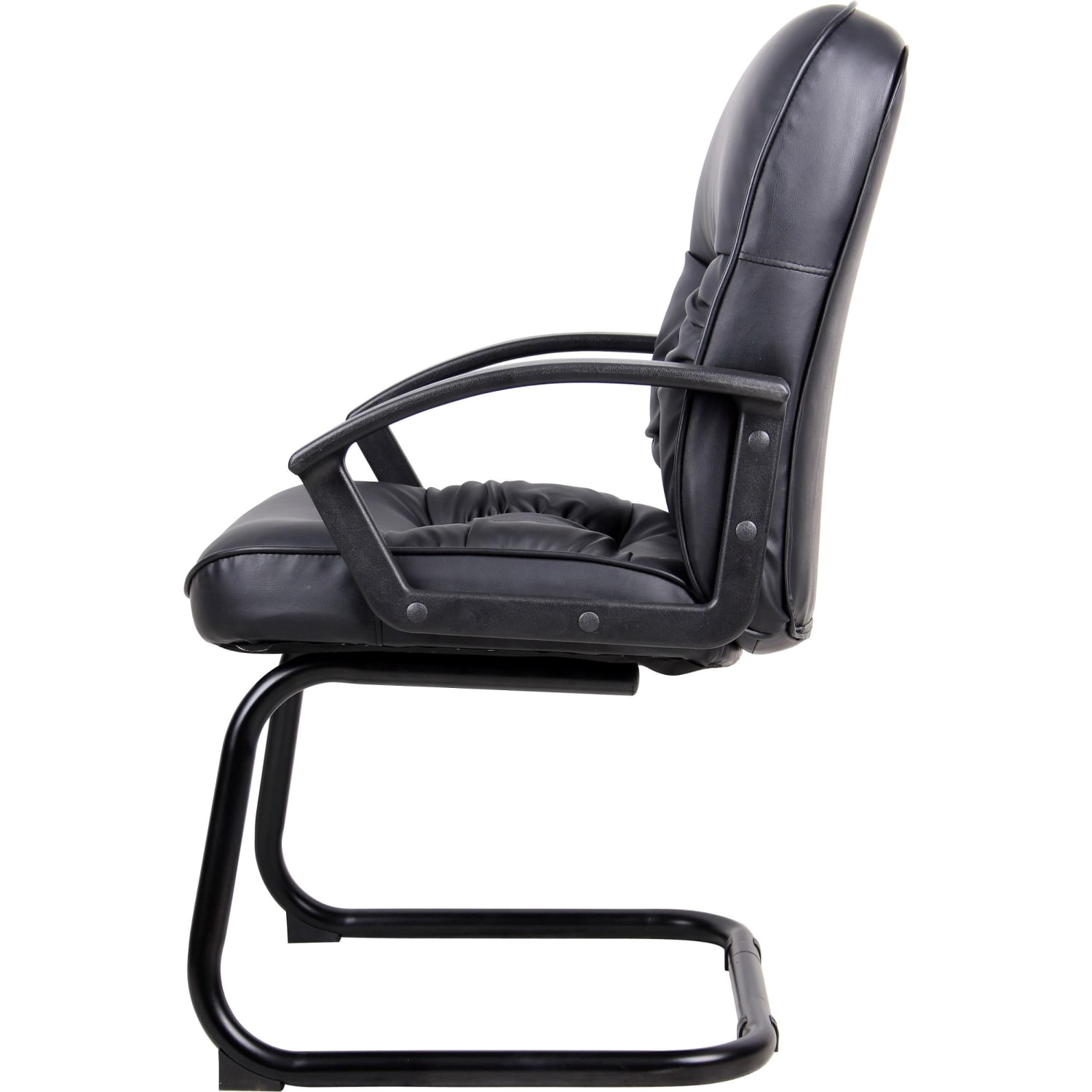Boss Office Products Overstuffed LeatherPlus Bonded Leather Guest Chair Black PopularChairscom Boss Office Products Overstuffed LeatherPlus Bonded Leather Guest Chair Black PopularChairscom