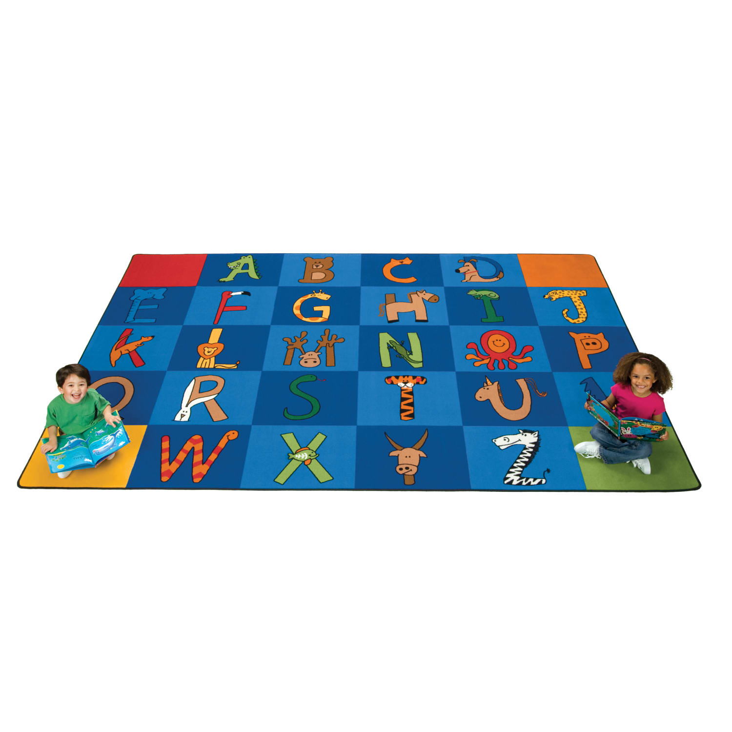 Carpets for Kids Premium Collection A to Z Animals Classroom Rug, 8ft 4in x 13ft 4in, Multicolor - Image 6