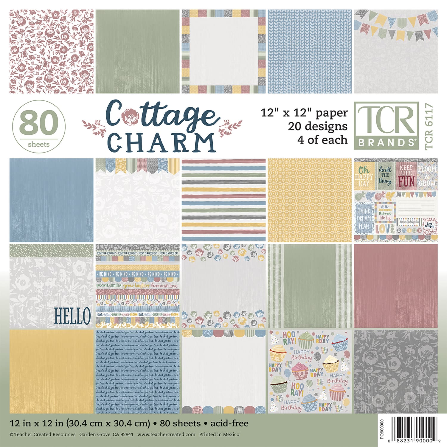 Teacher Created Resources Cottage Charm Project Paper, 80 Sheets - Image 3