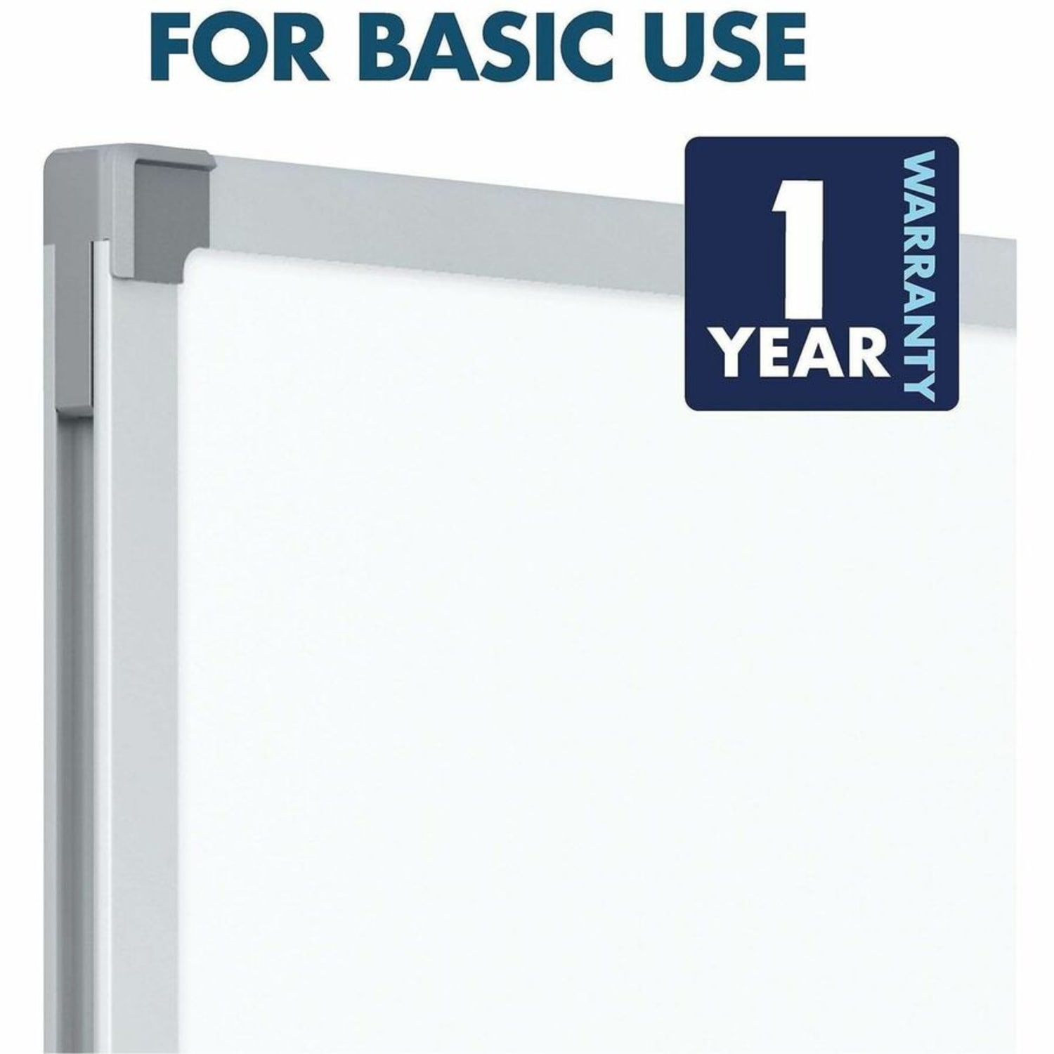 Mead Basic Melamine Dry-Erase Whiteboard, 48in x 96 1/2in, Aluminum Frame With Silver Finish - Image 3