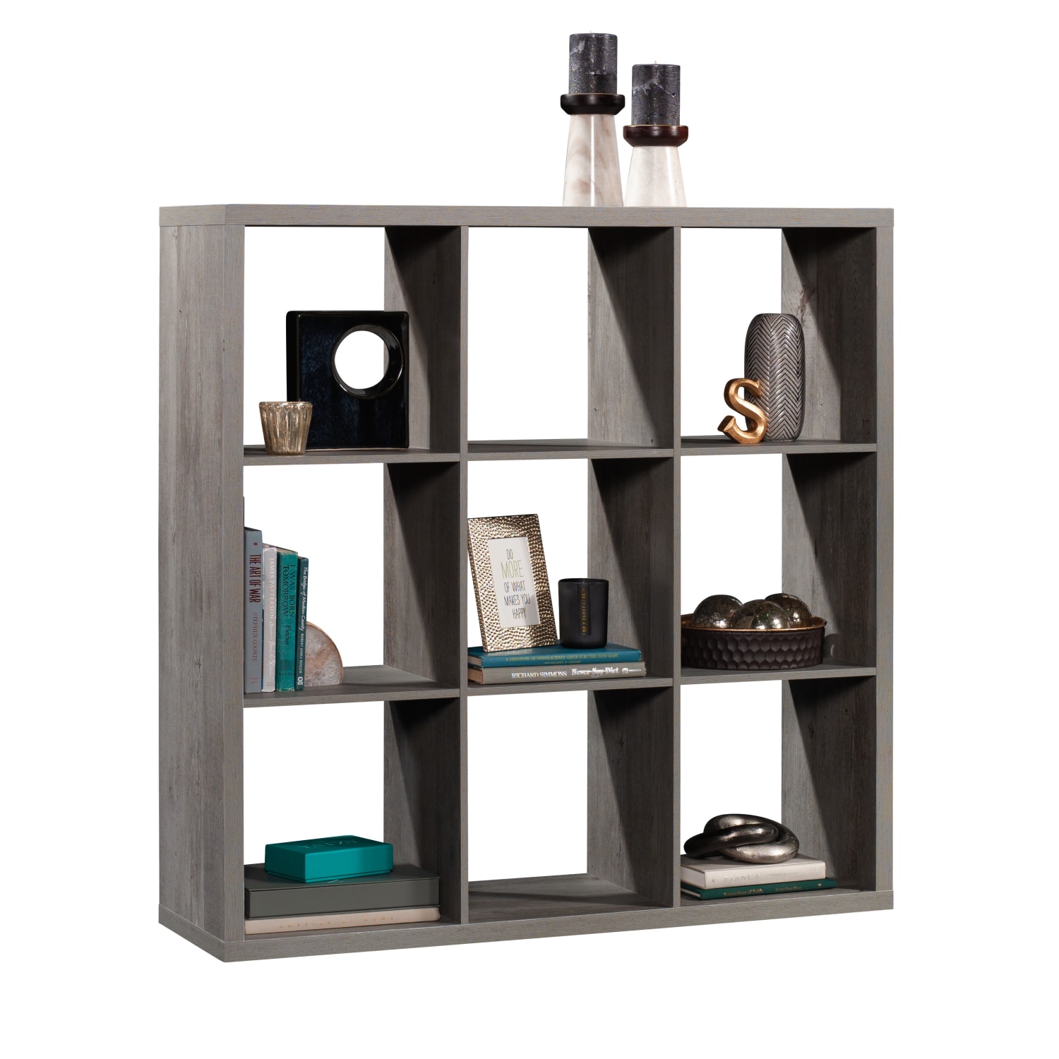 Sauder Select 44inH 9-Cube Storage Bookcase, Mystic Oak - Image 3