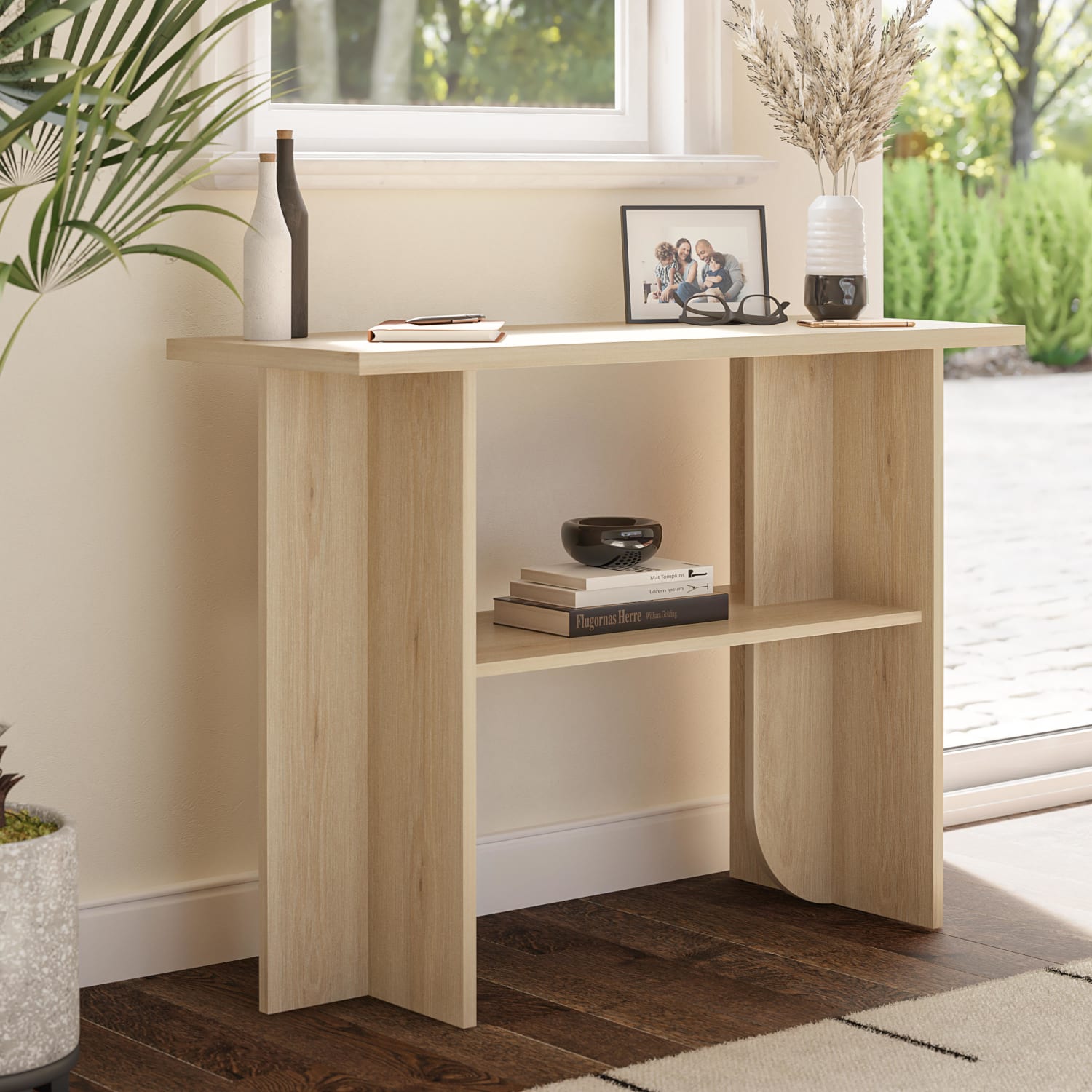 Ameriwood Home Novogratz Voler Console Table, 30inH x 41-1/2inW x 15-3/4inD, Light Oak - Image 3