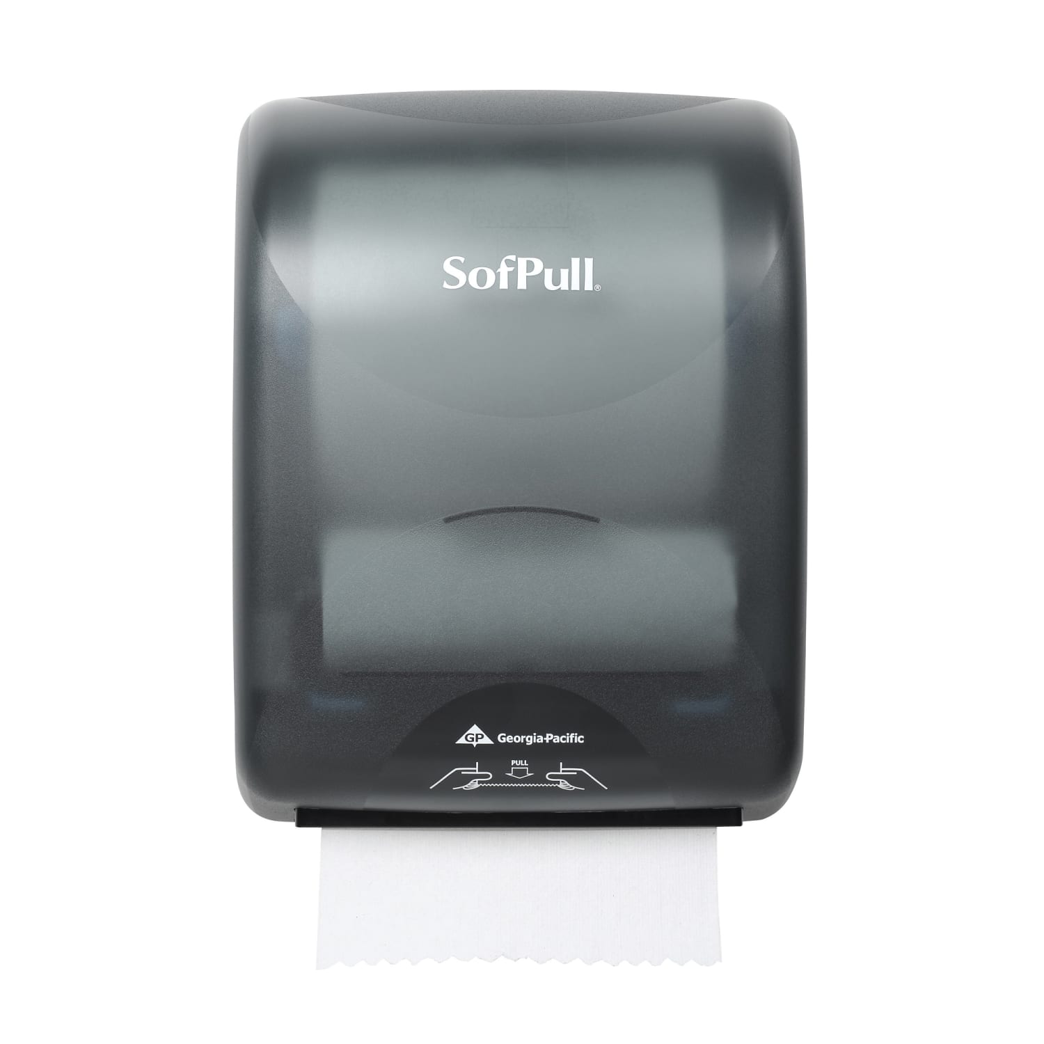 Georgia Pacific, Mechanical Paper Towel Dispenser, 59489, 12.9in x 8.9in x 16in, Smoke Gray, 1 Dispenser - Image 3