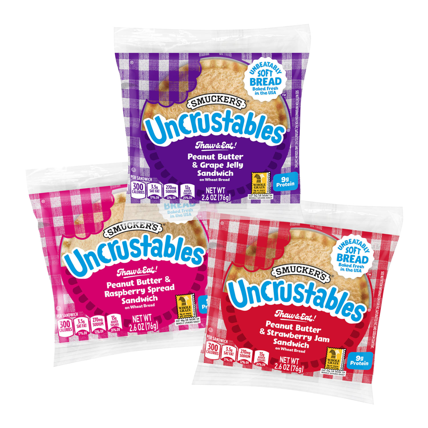 Smuckers Uncrustables Variety, 2.6 Oz, Total Qty 48 - Image 5
