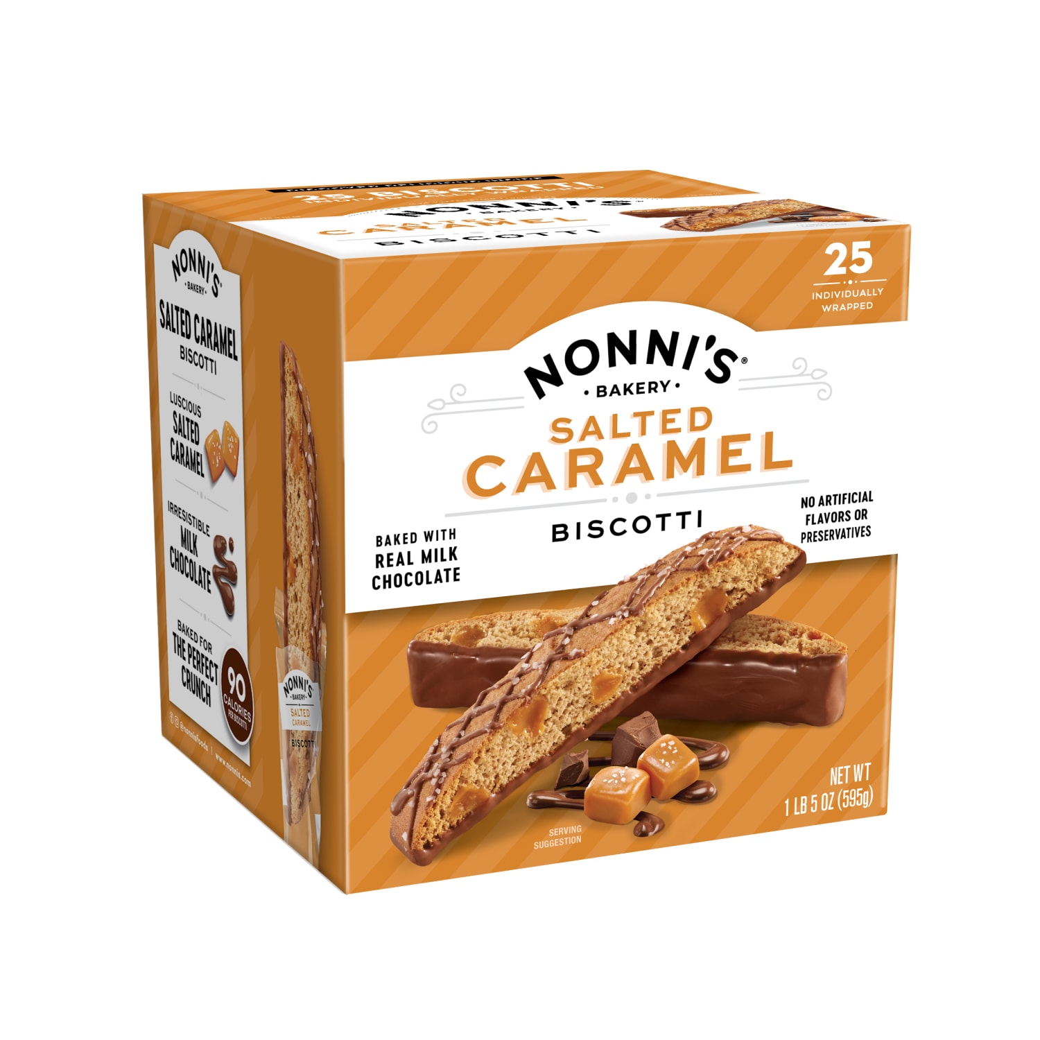 Nonnis Salted Caramel Biscotti Cookie Box, Box Of 25 Biscotti - Image 3