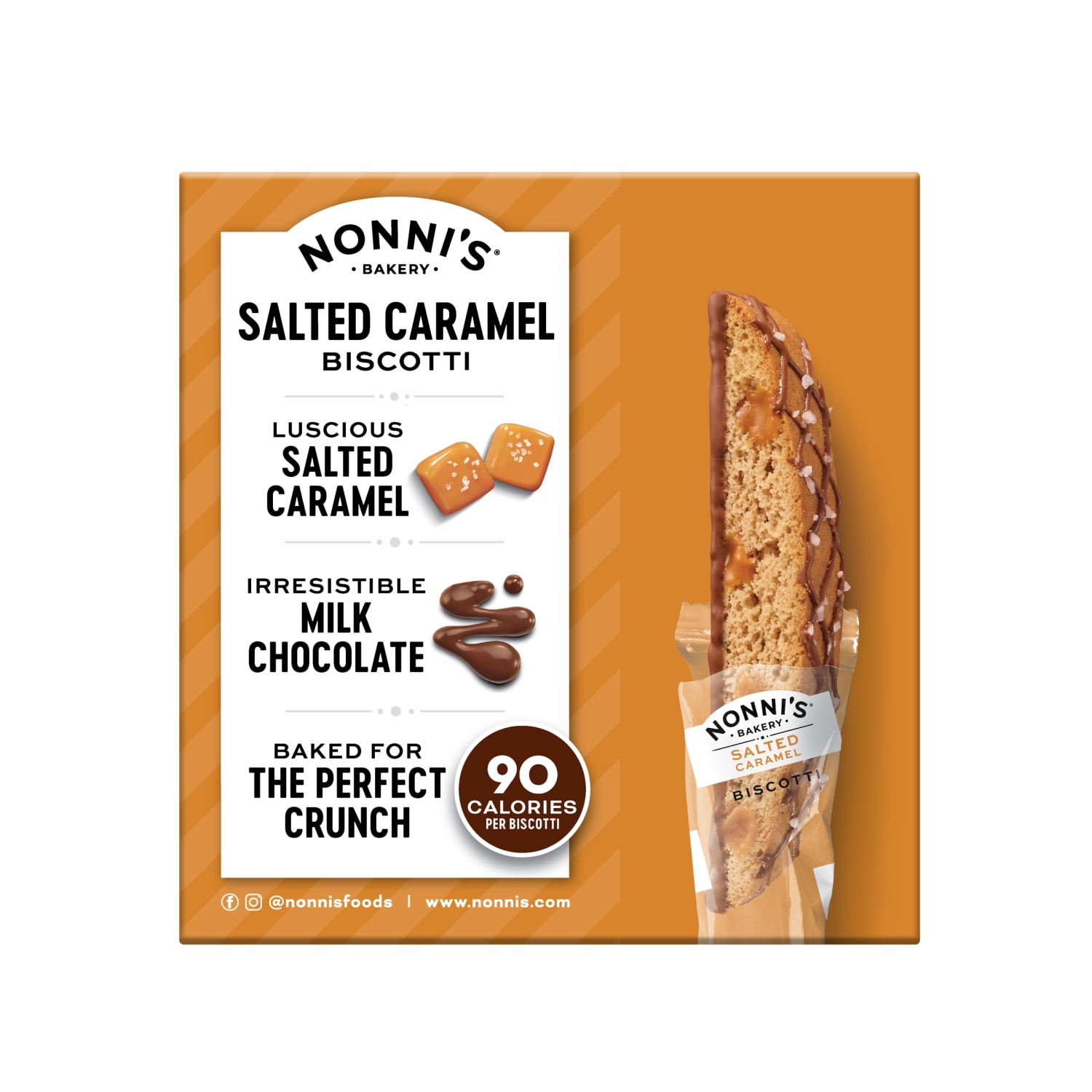 Nonnis Salted Caramel Biscotti Cookie Box, Box Of 25 Biscotti - Image 6