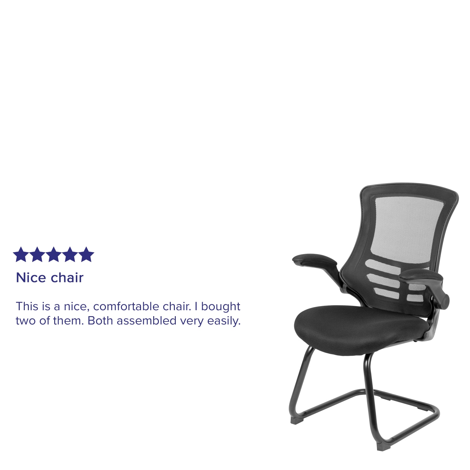 Flash Furniture Mid Back Mesh Side Reception Chair BlackBlack PopularChairscom
